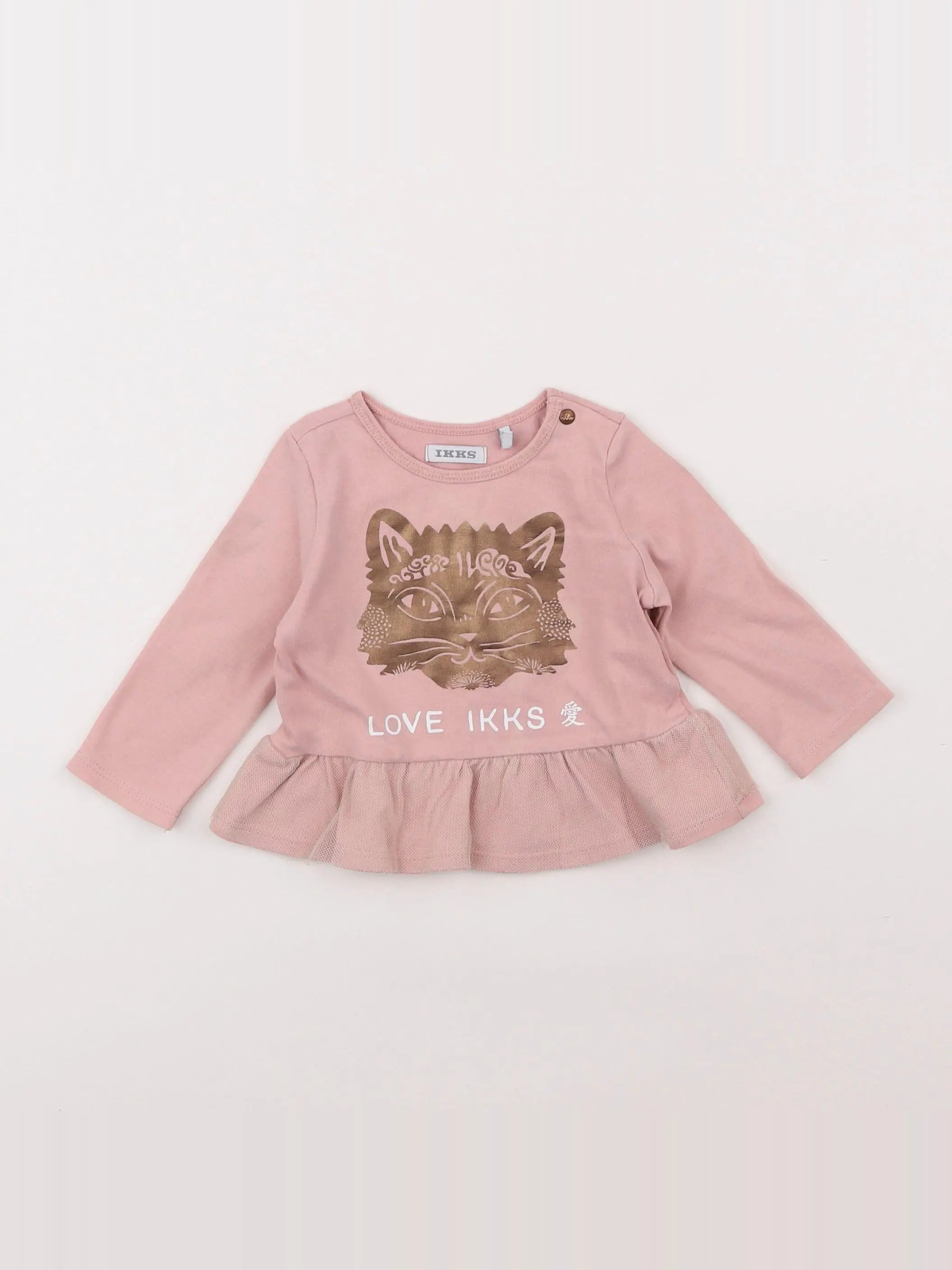 IKKS - tee-shirt rose - 6 mois
