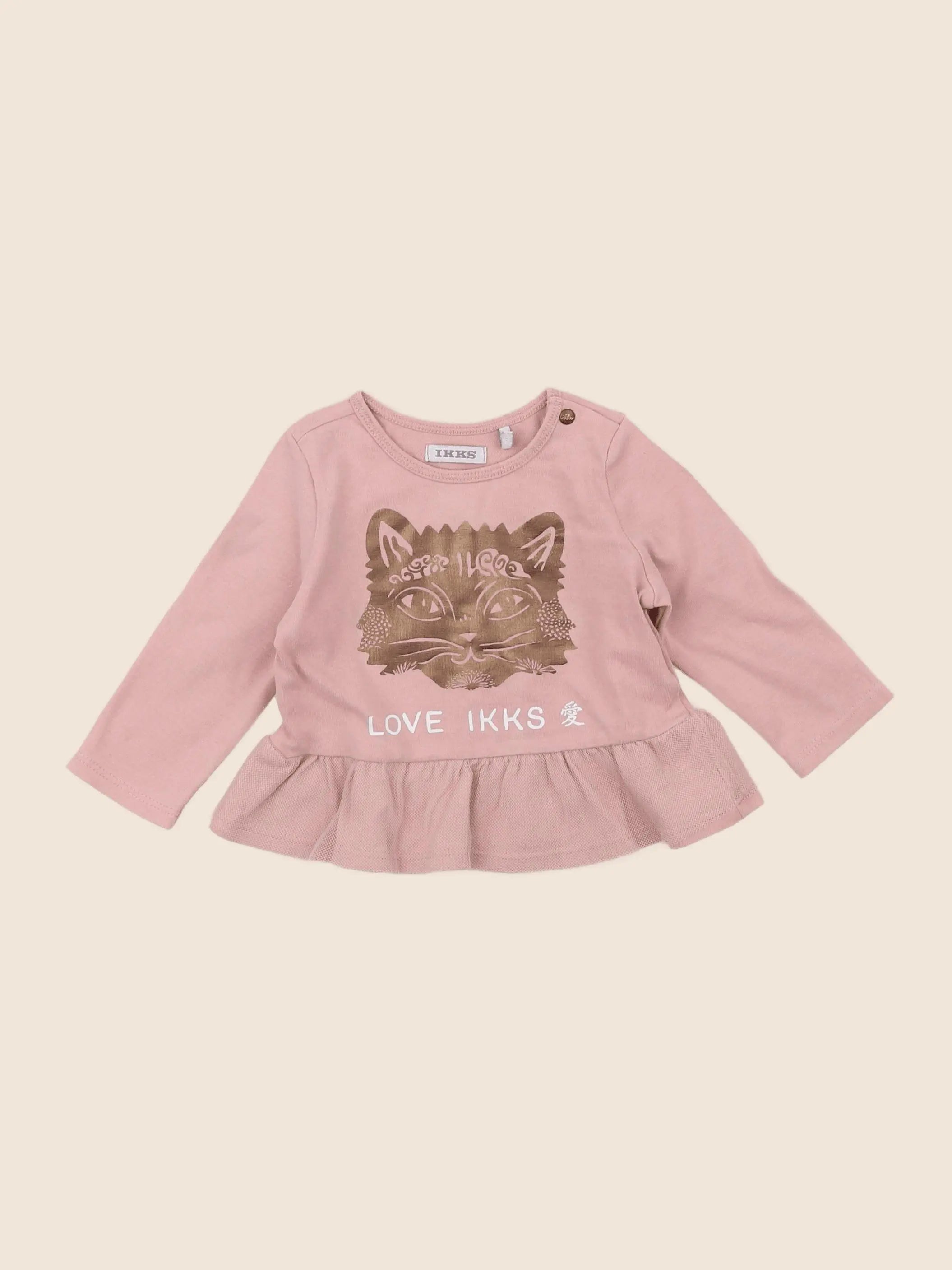 IKKS - tee-shirt rose - 6 mois