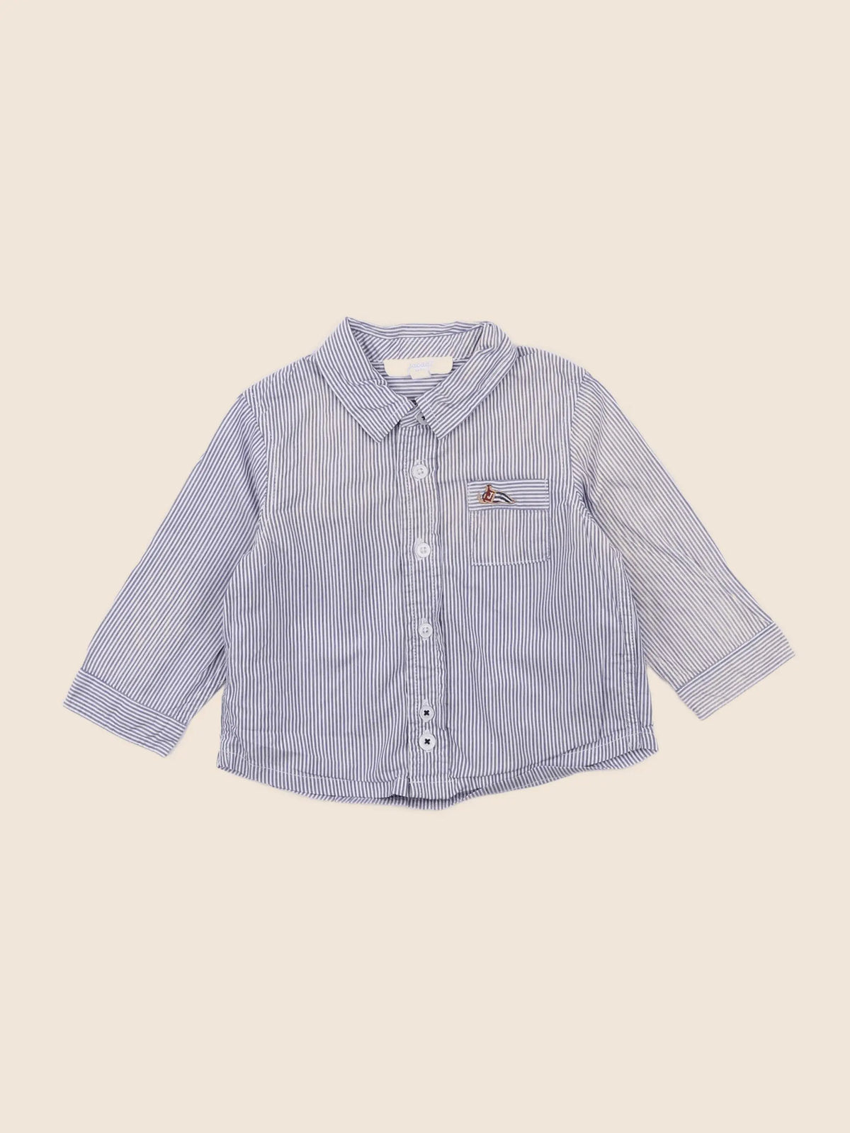 Jacadi - chemise bleu - 6 mois