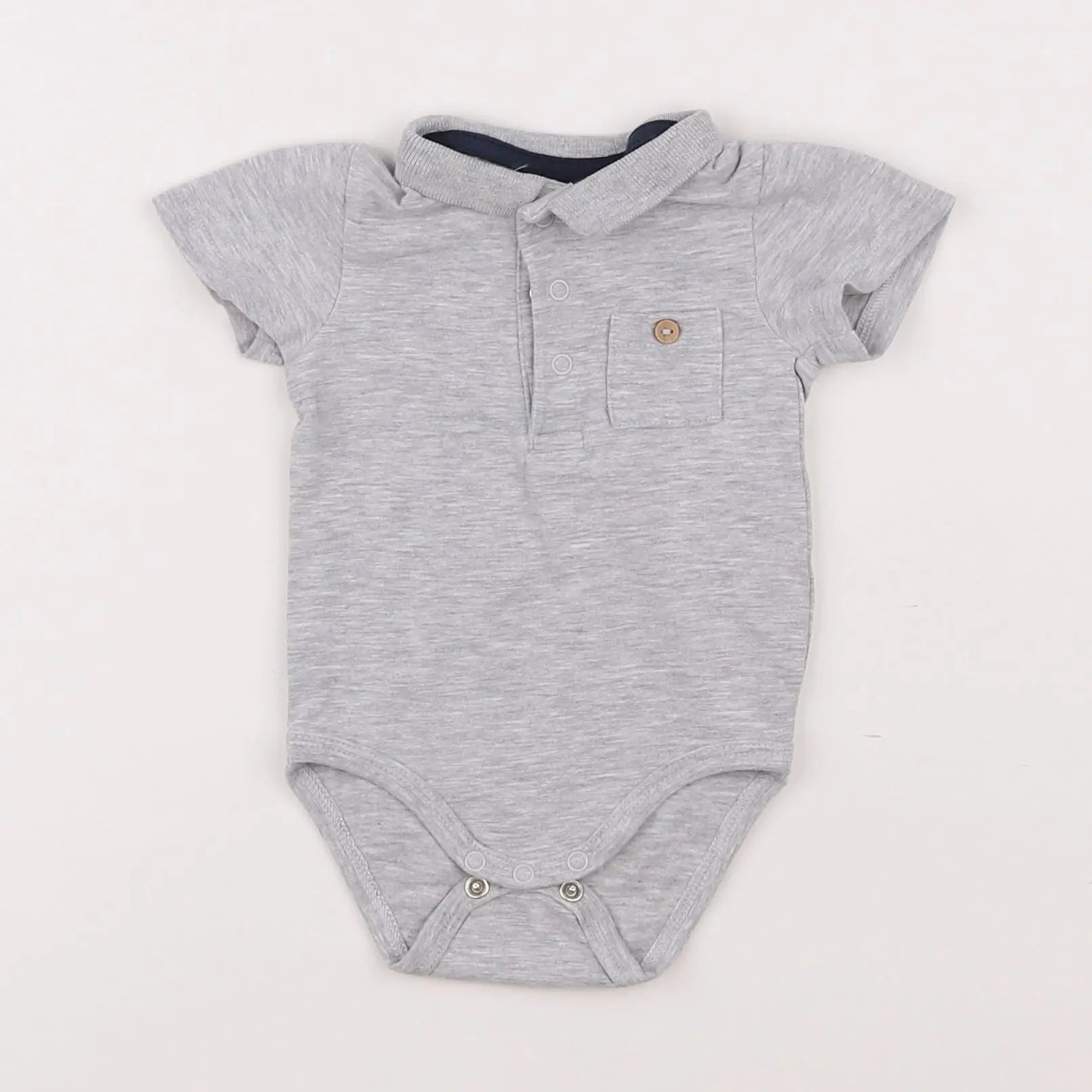 Vertbaudet - body tee-shirt gris - 3 mois