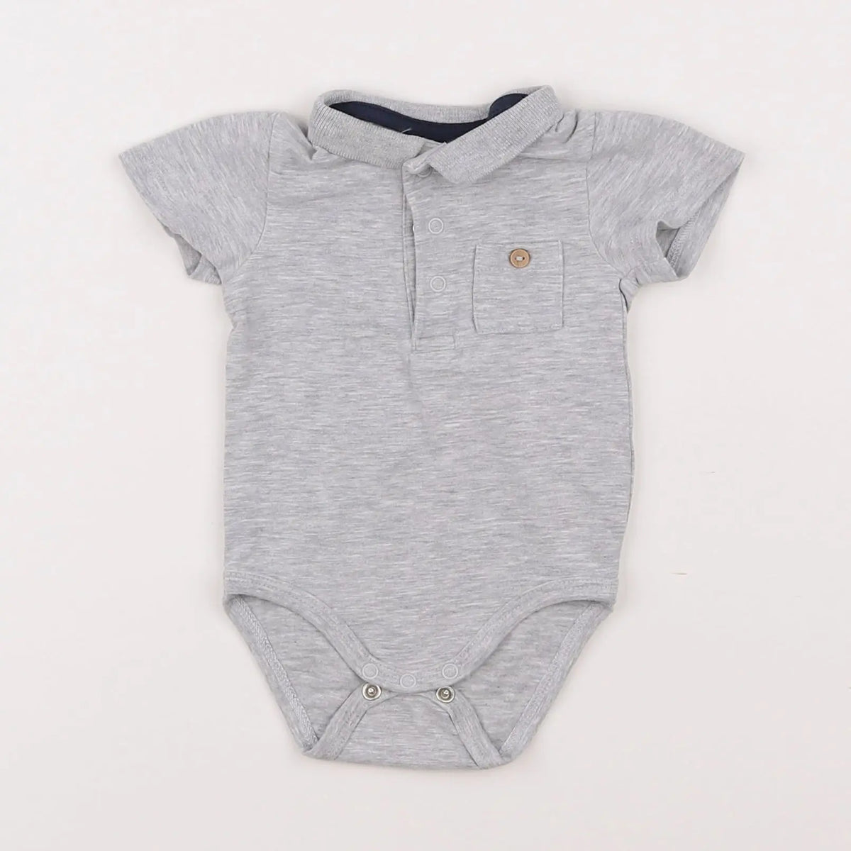 Vertbaudet - body tee-shirt gris - 3 mois