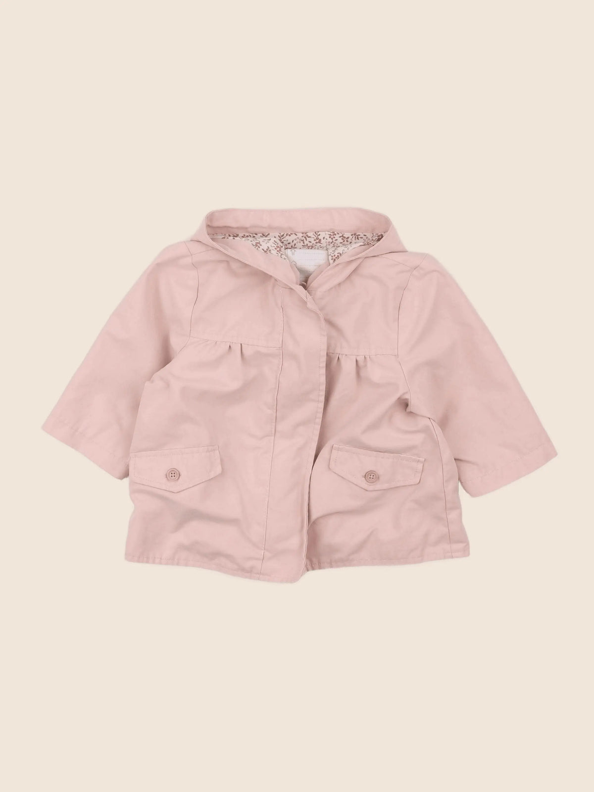 Vertbaudet - manteau rose - 12 mois