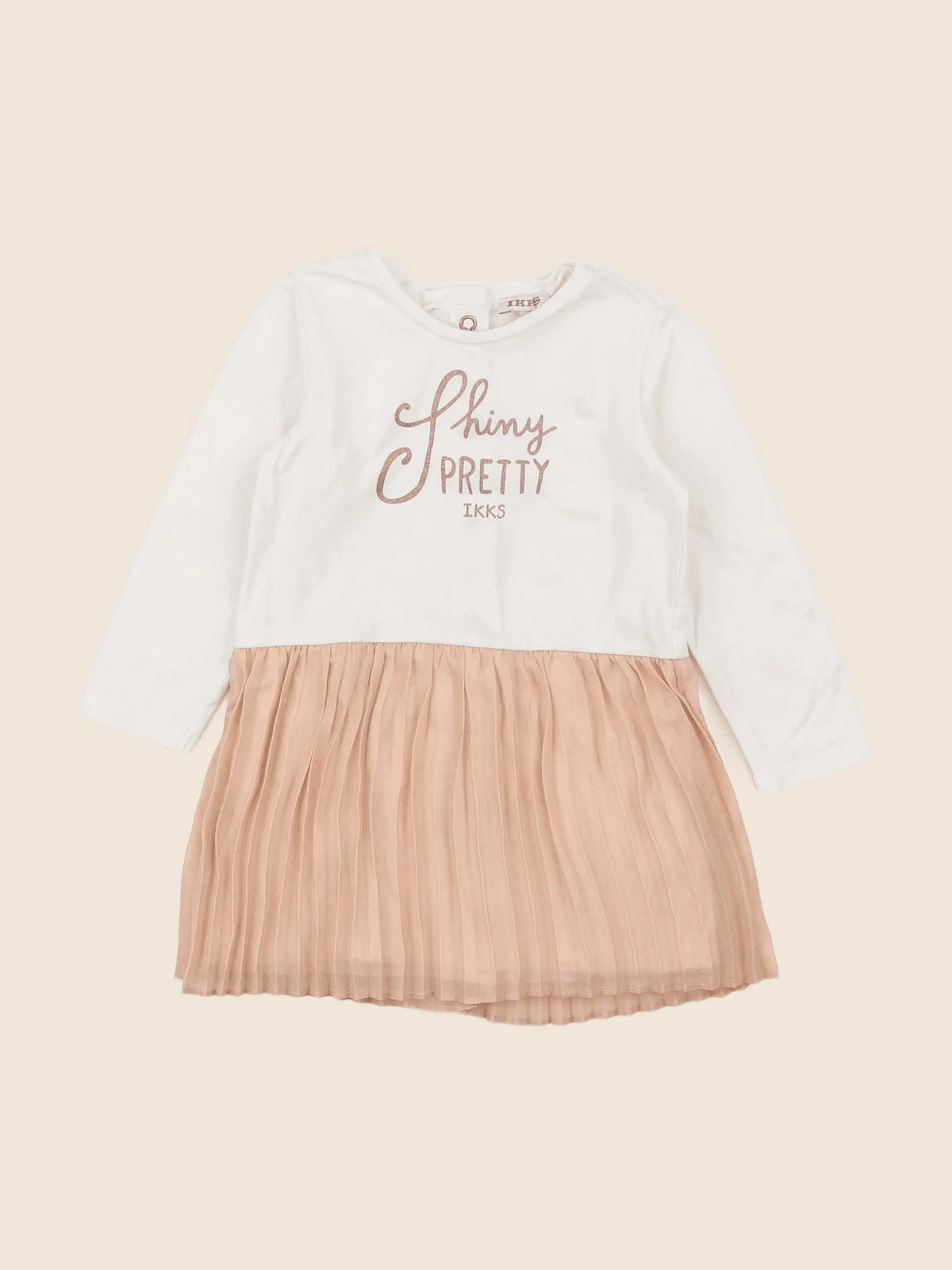 IKKS - robe beige, rose - 18 mois