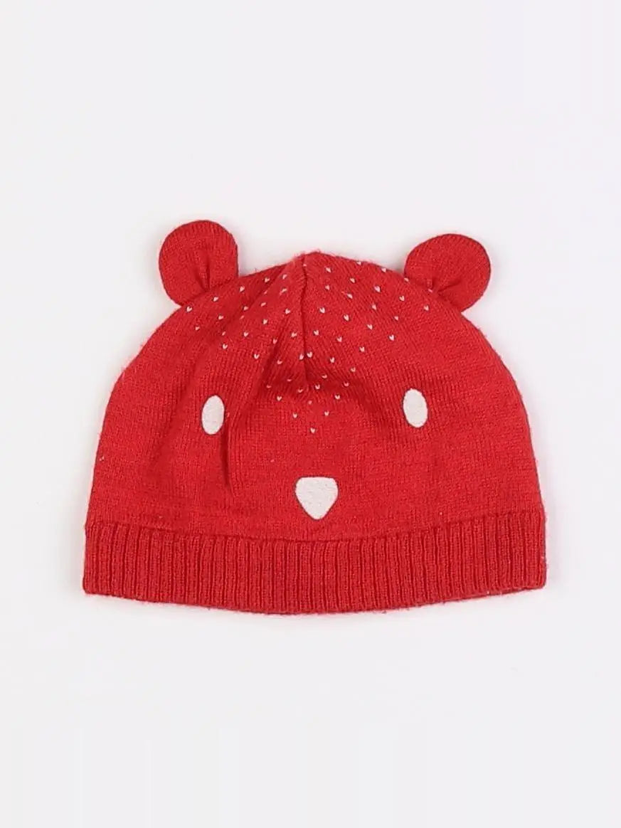 Petit Bateau - bonnet rouge - 3/6 mois