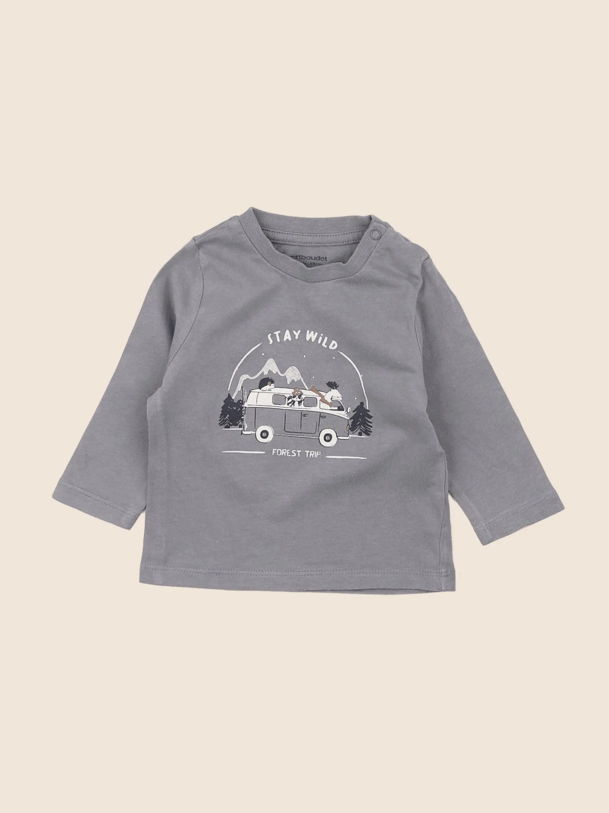 Vertbaudet - tee-shirt gris - 3 mois