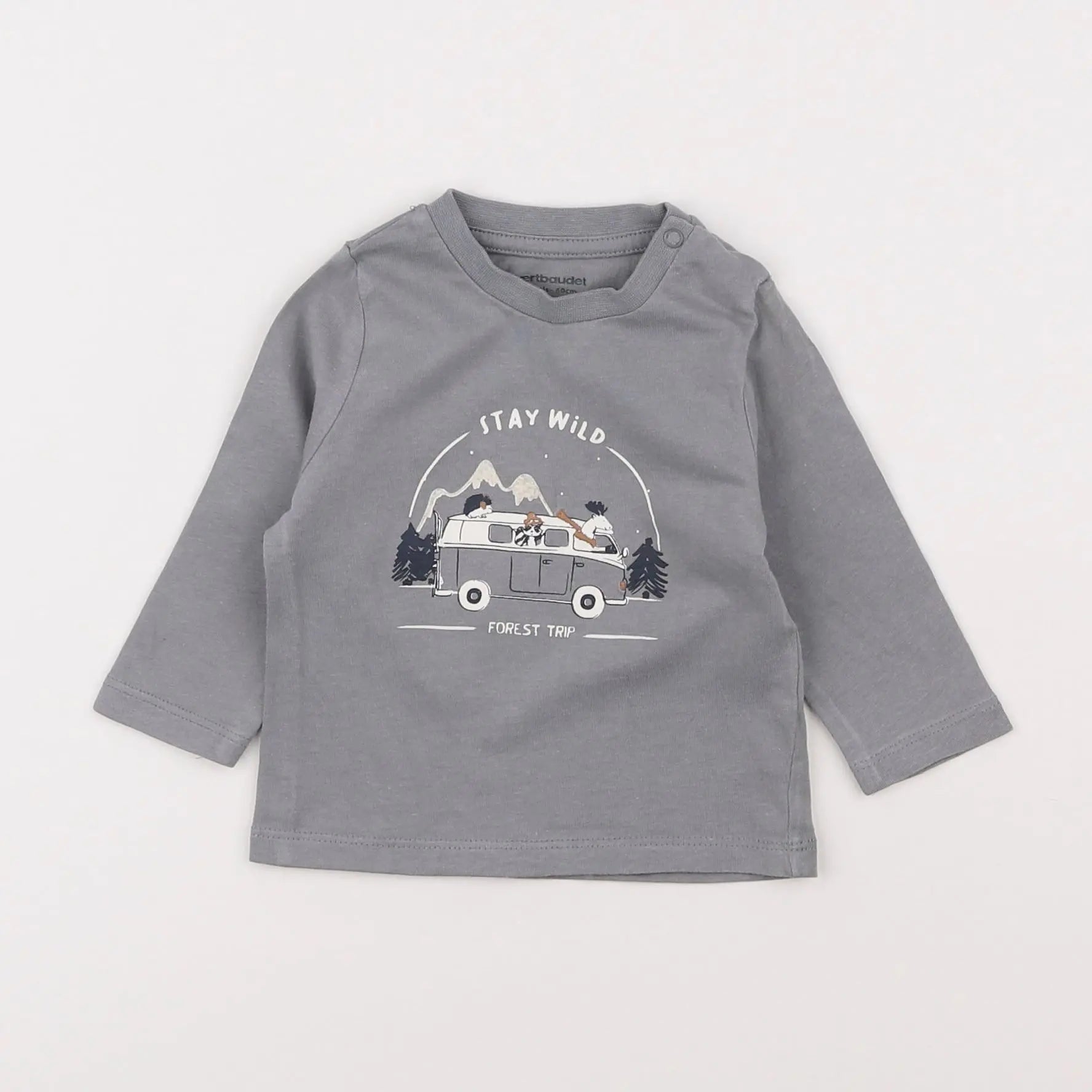 Vertbaudet - tee-shirt gris - 3 mois