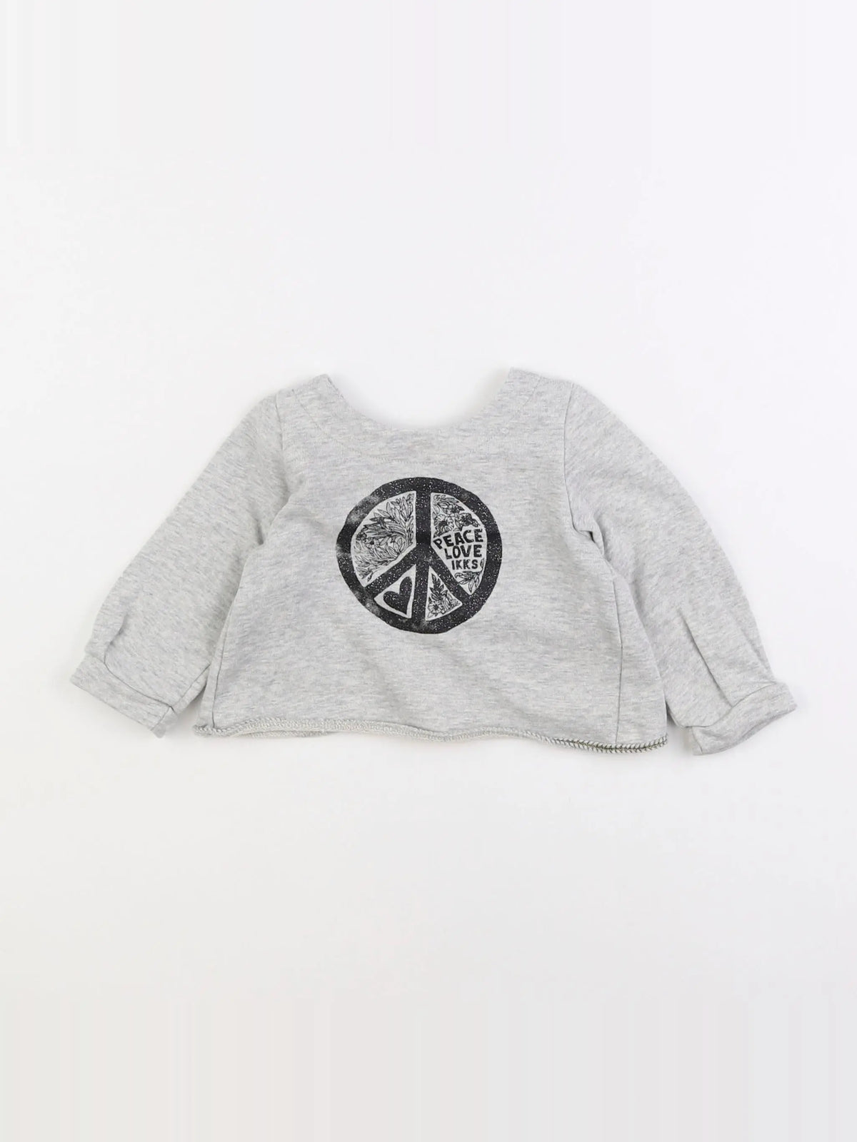 IKKS - sweat gris - 12 mois