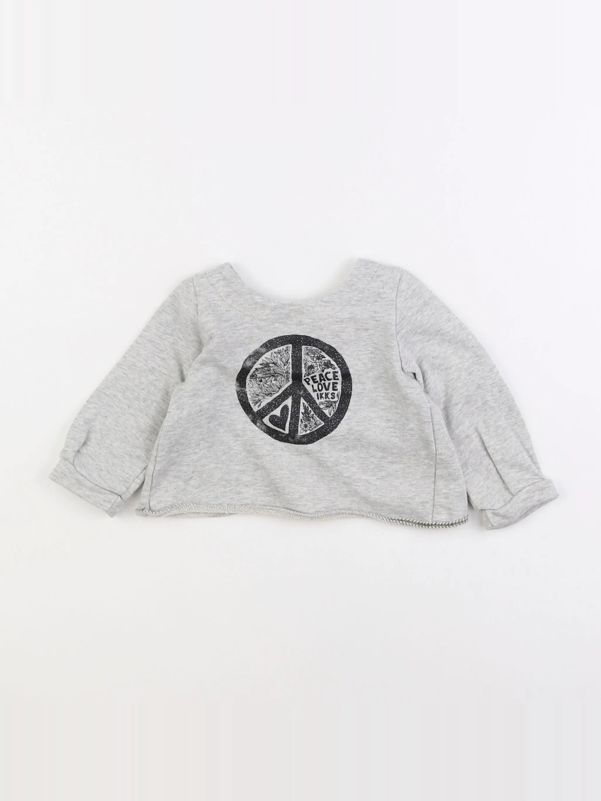 IKKS - sweat gris - 12 mois
