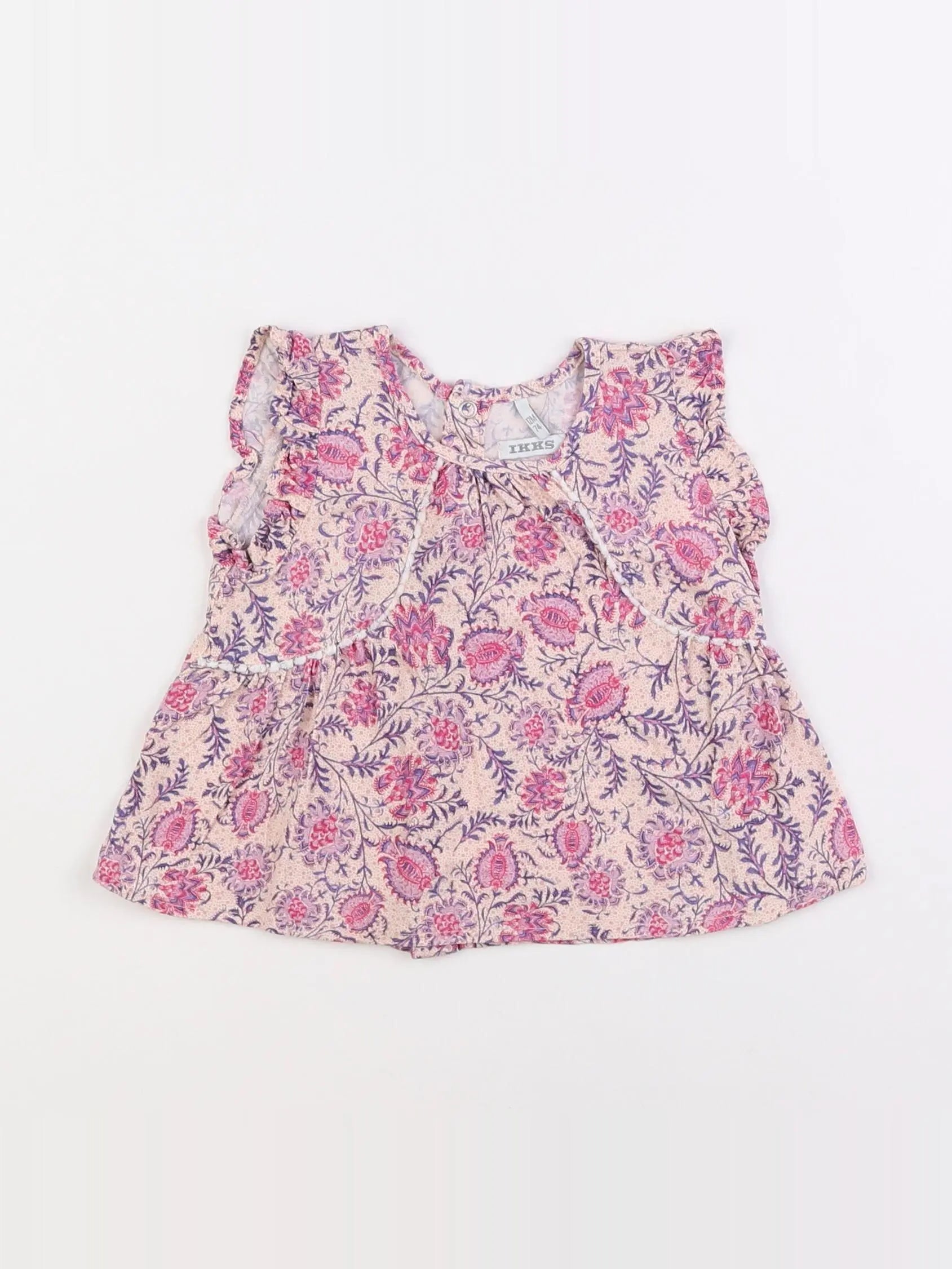 IKKS - blouse rose - 12 mois
