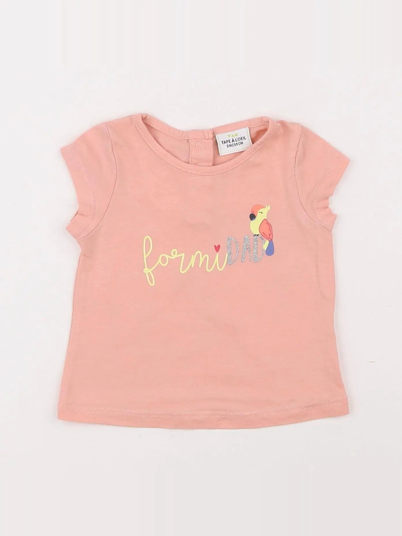 Tape à l'oeil - tee-shirt rose - 3 mois