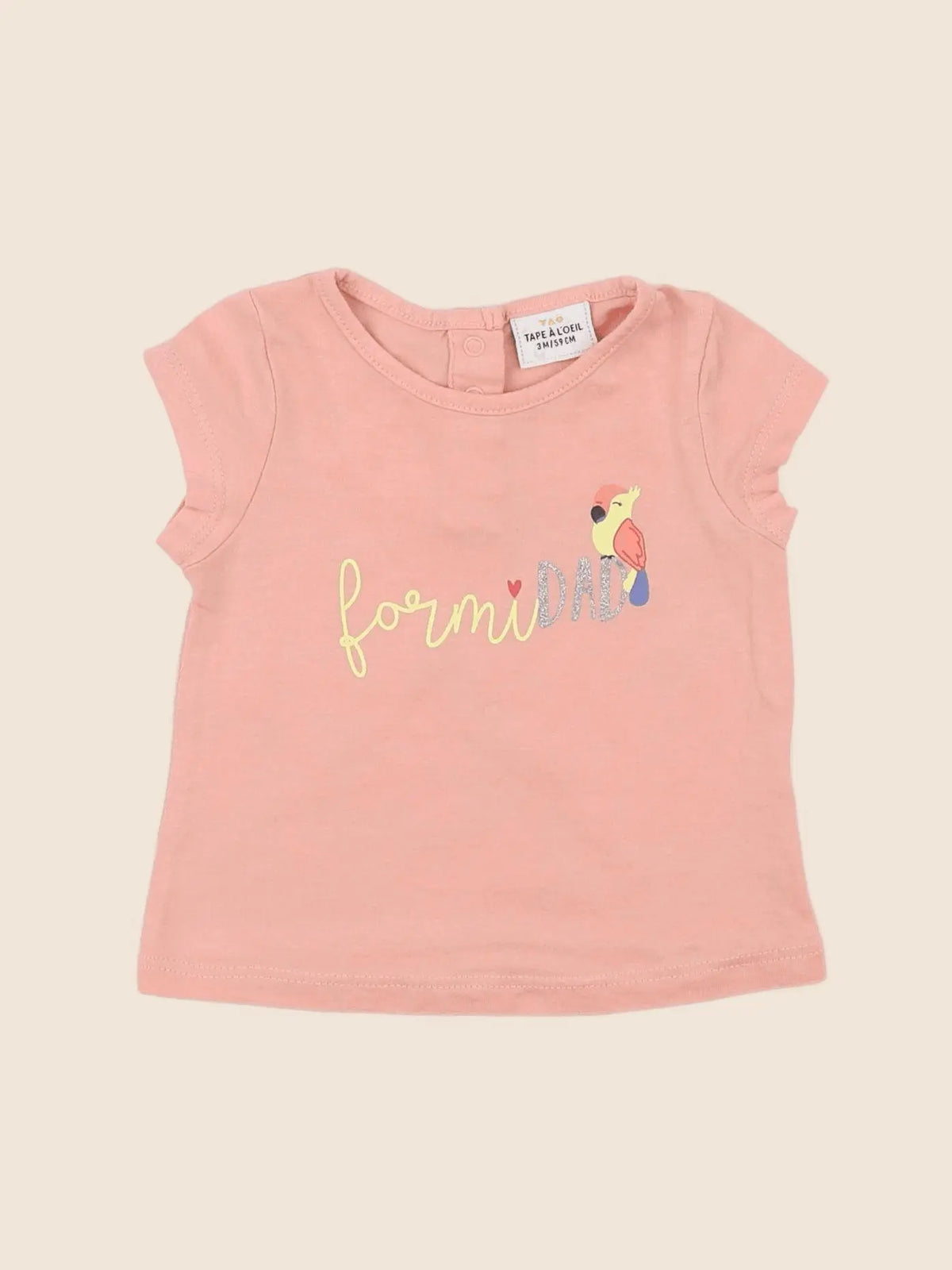 Tape à l'oeil - tee-shirt rose - 3 mois