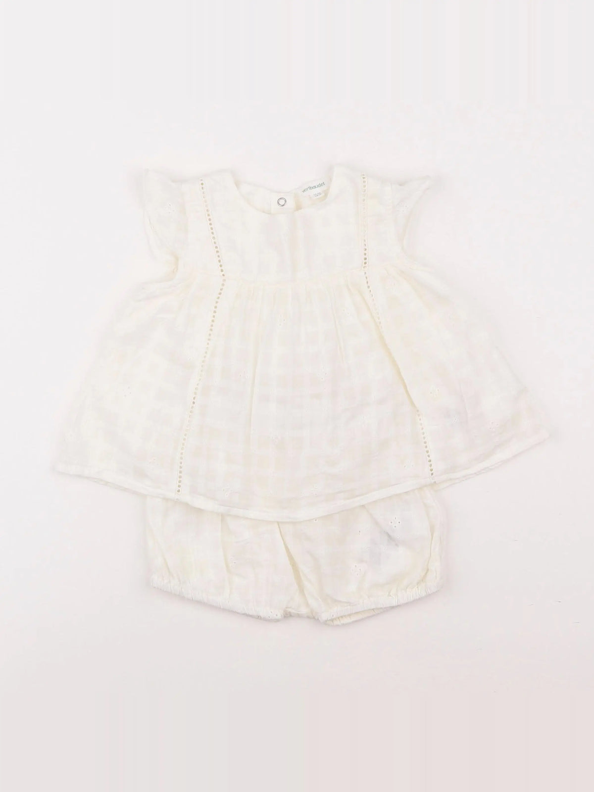 Vertbaudet - ensemble blanc - 12 mois