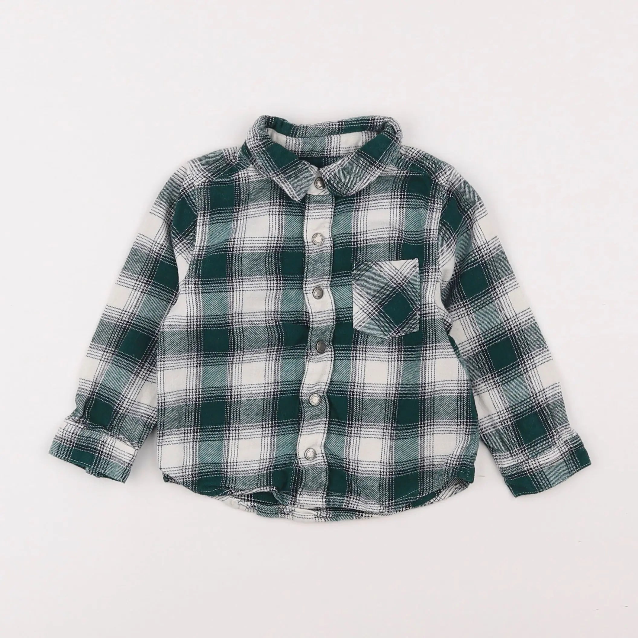 Vertbaudet - chemise vert - 18 mois