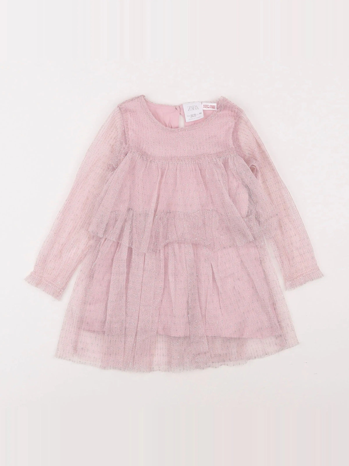 Zara - robe rose - 12/18 mois