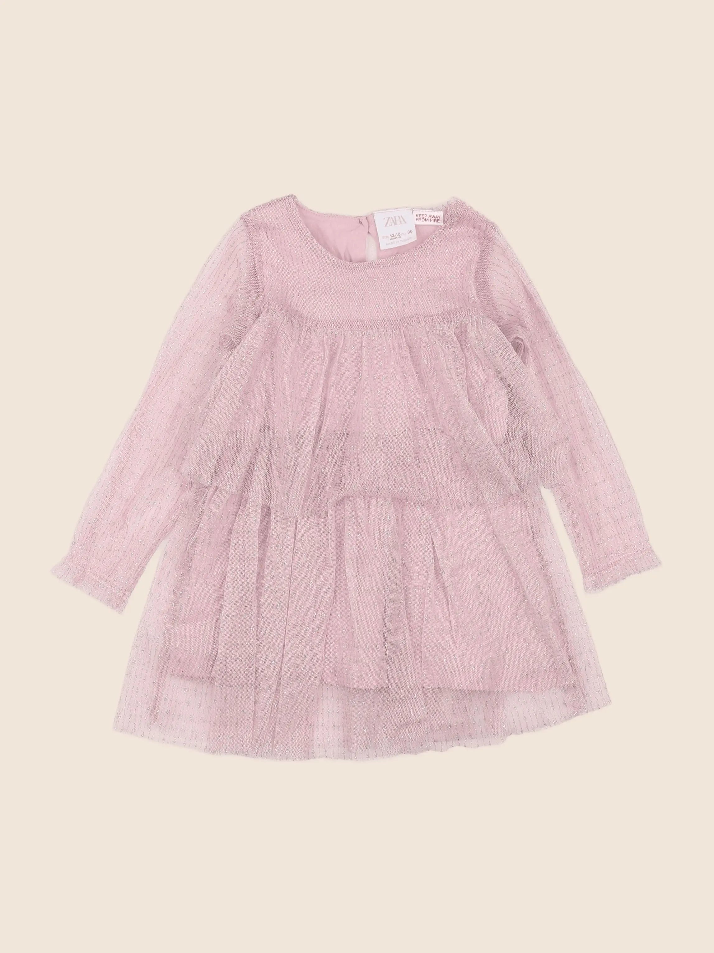 Zara - robe rose - 12/18 mois