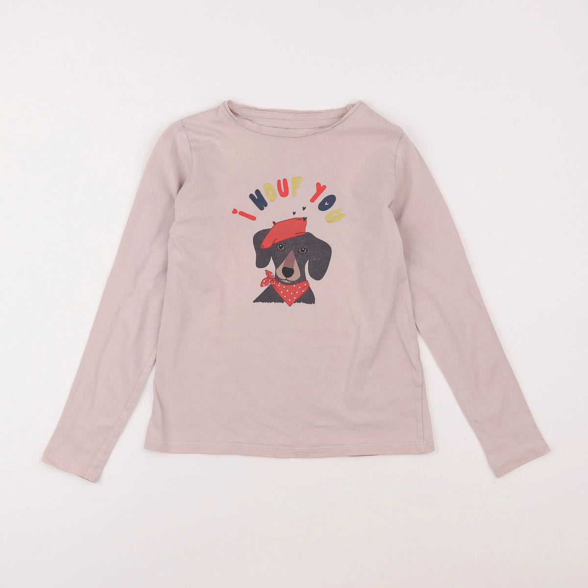 Vertbaudet - tee-shirt marron - 8 ans