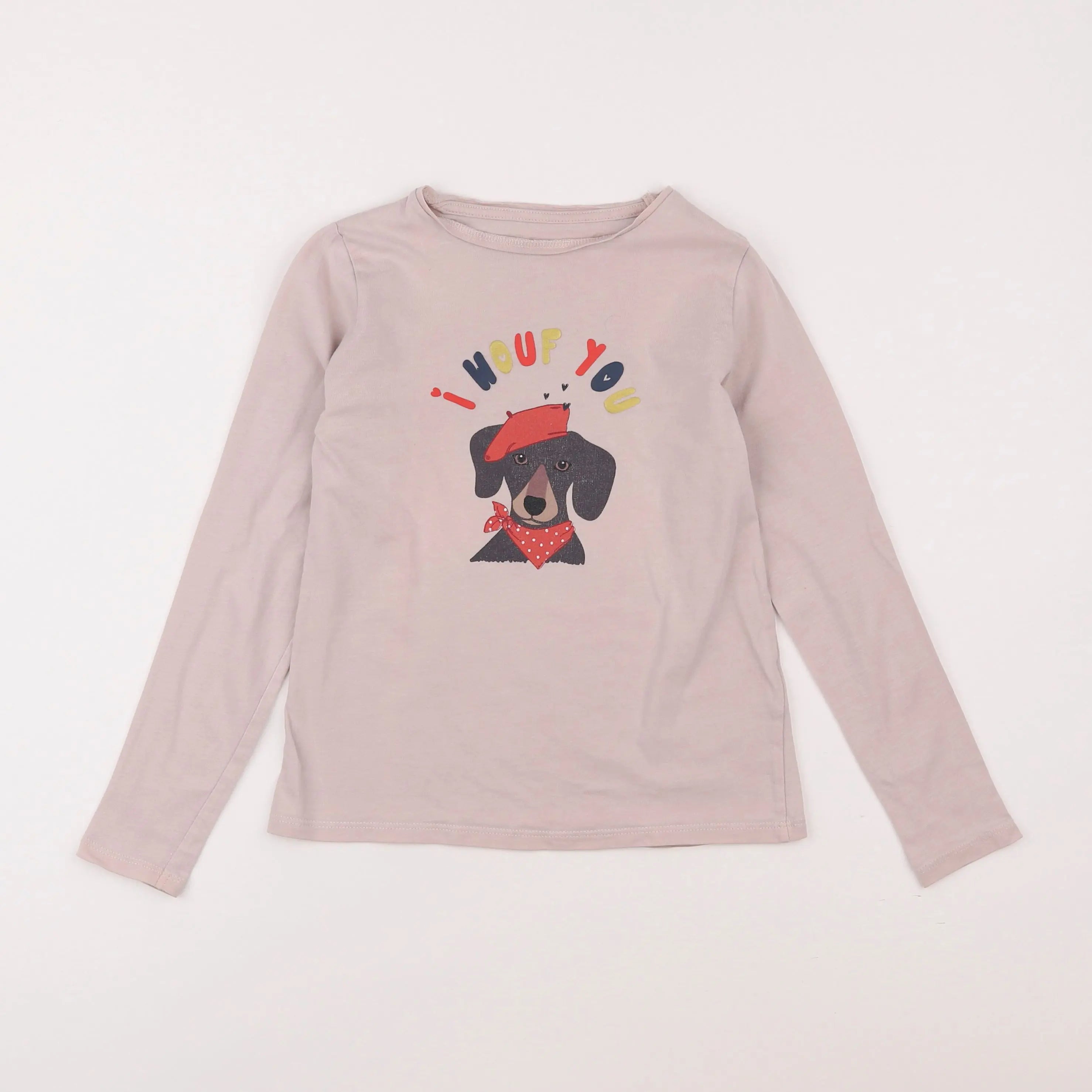 Vertbaudet - tee-shirt marron - 8 ans