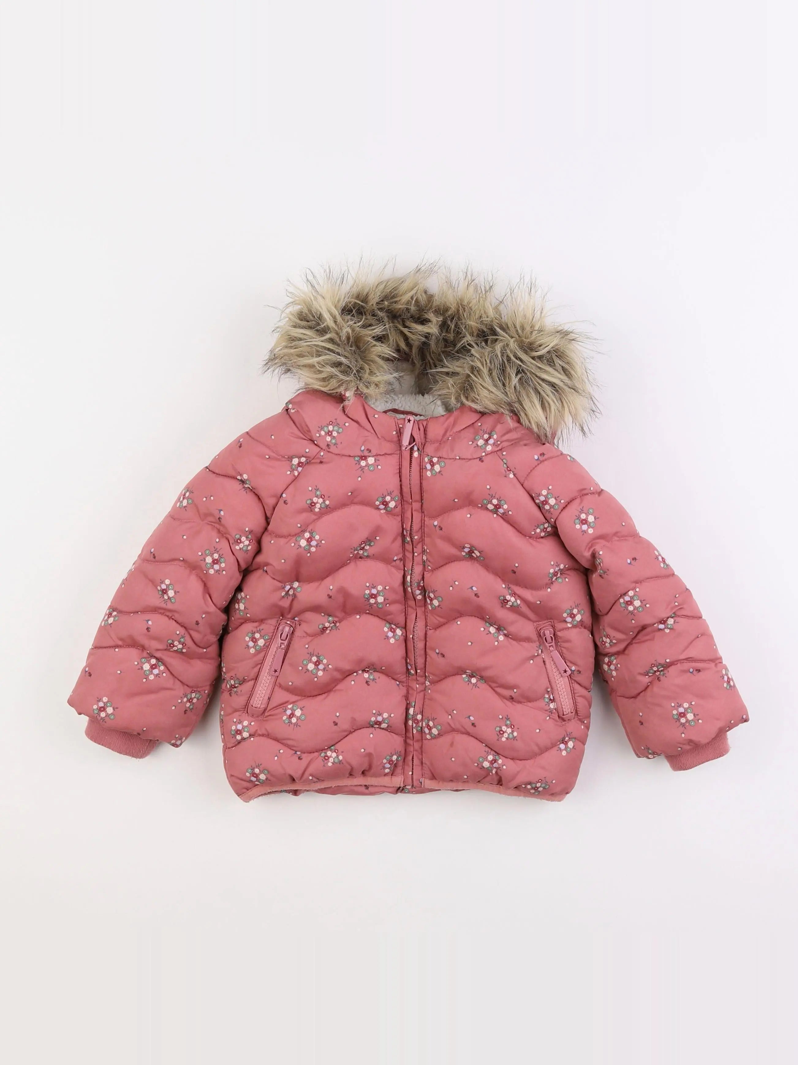 Vertbaudet - doudoune rose - 2 ans