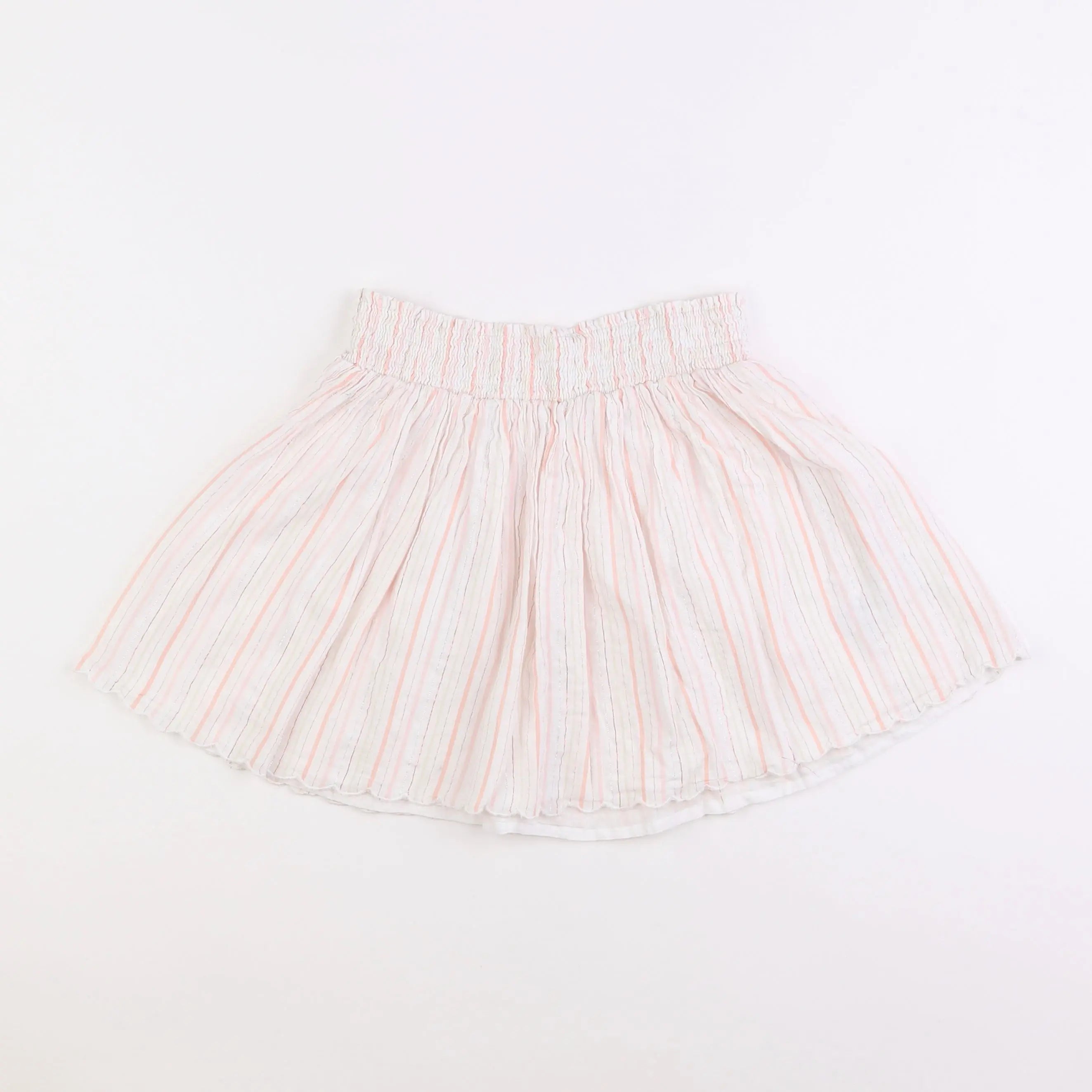 Vertbaudet - jupe blanc, rose, or - 10 ans