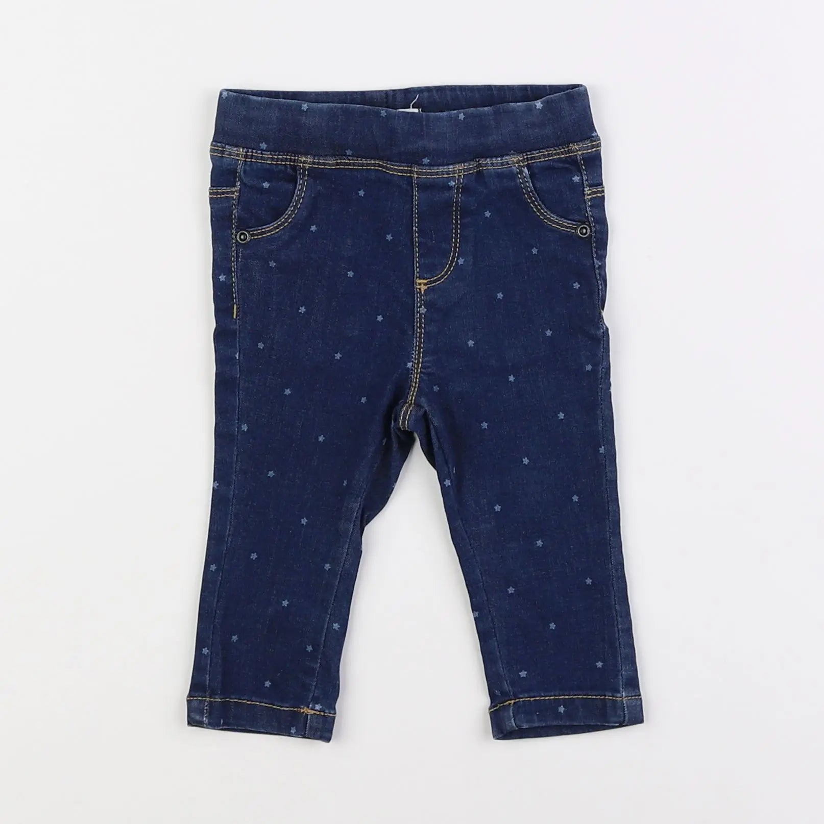 Vertbaudet - jegging bleu - 6 mois