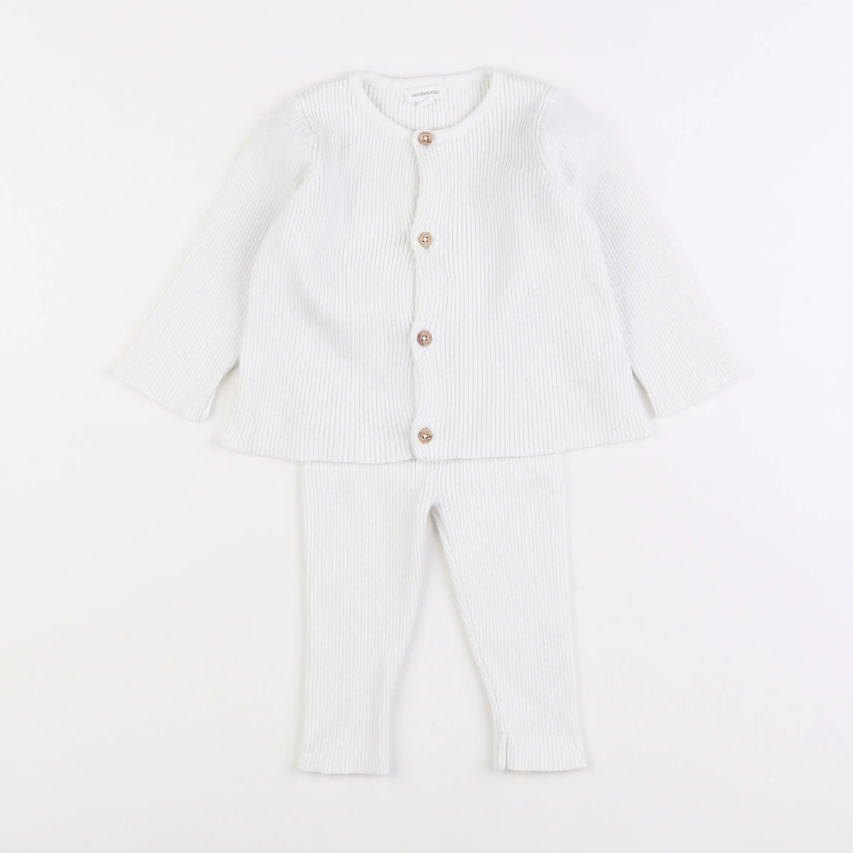 Vertbaudet - ensemble blanc - 6 mois