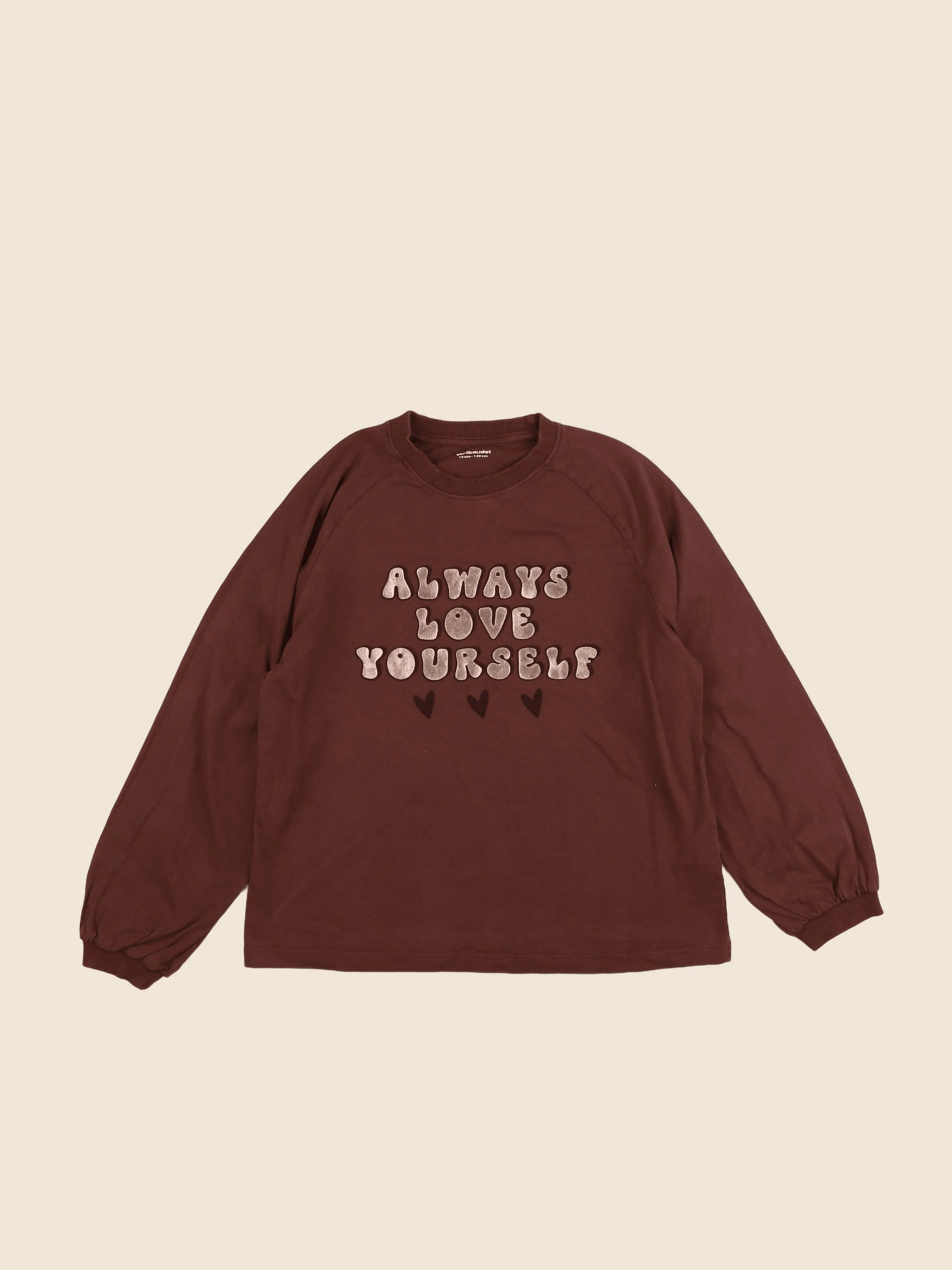 Vertbaudet - tee-shirt marron, or - 10 ans