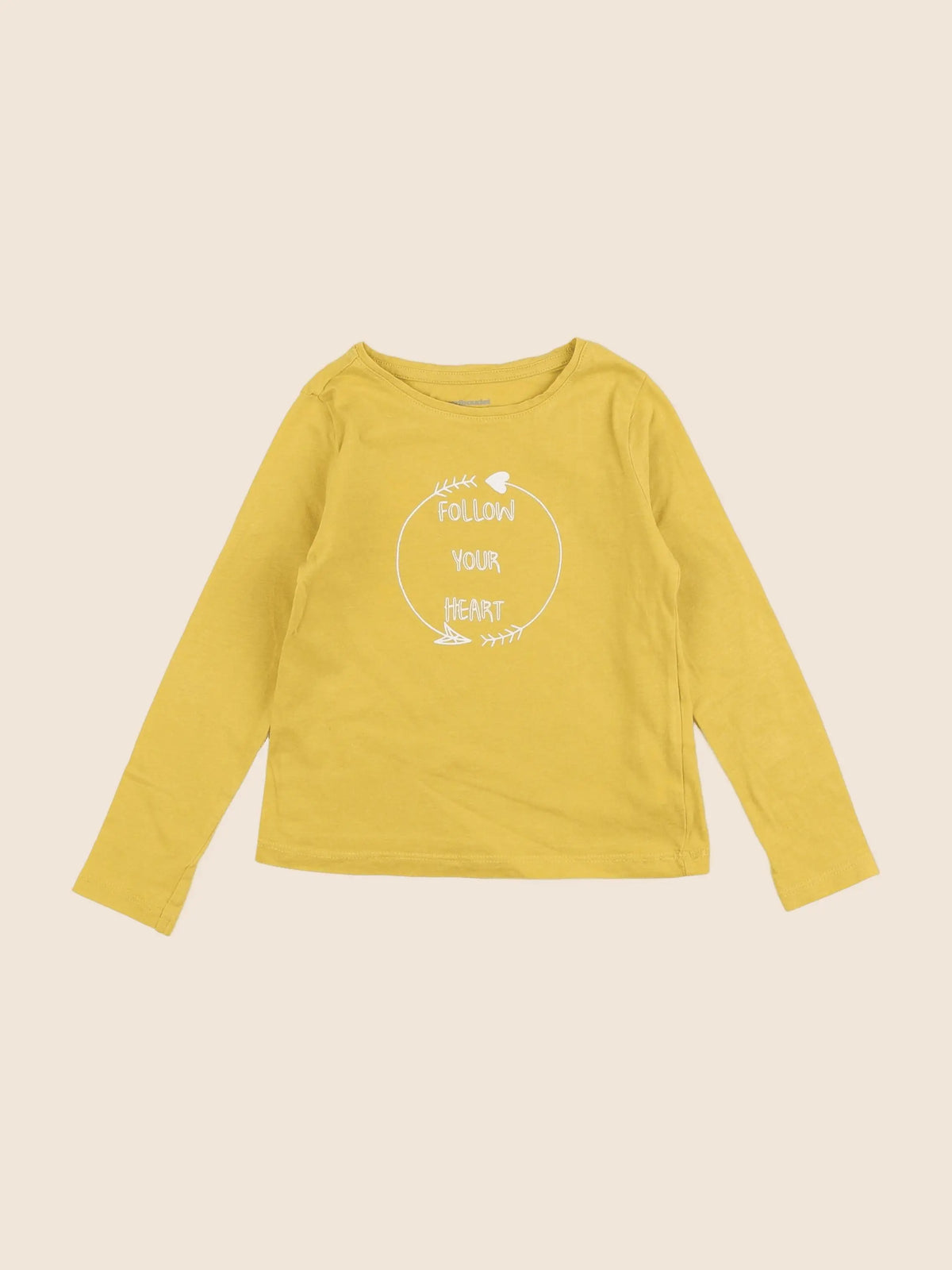 Vertbaudet - tee-shirt jaune - 4 ans
