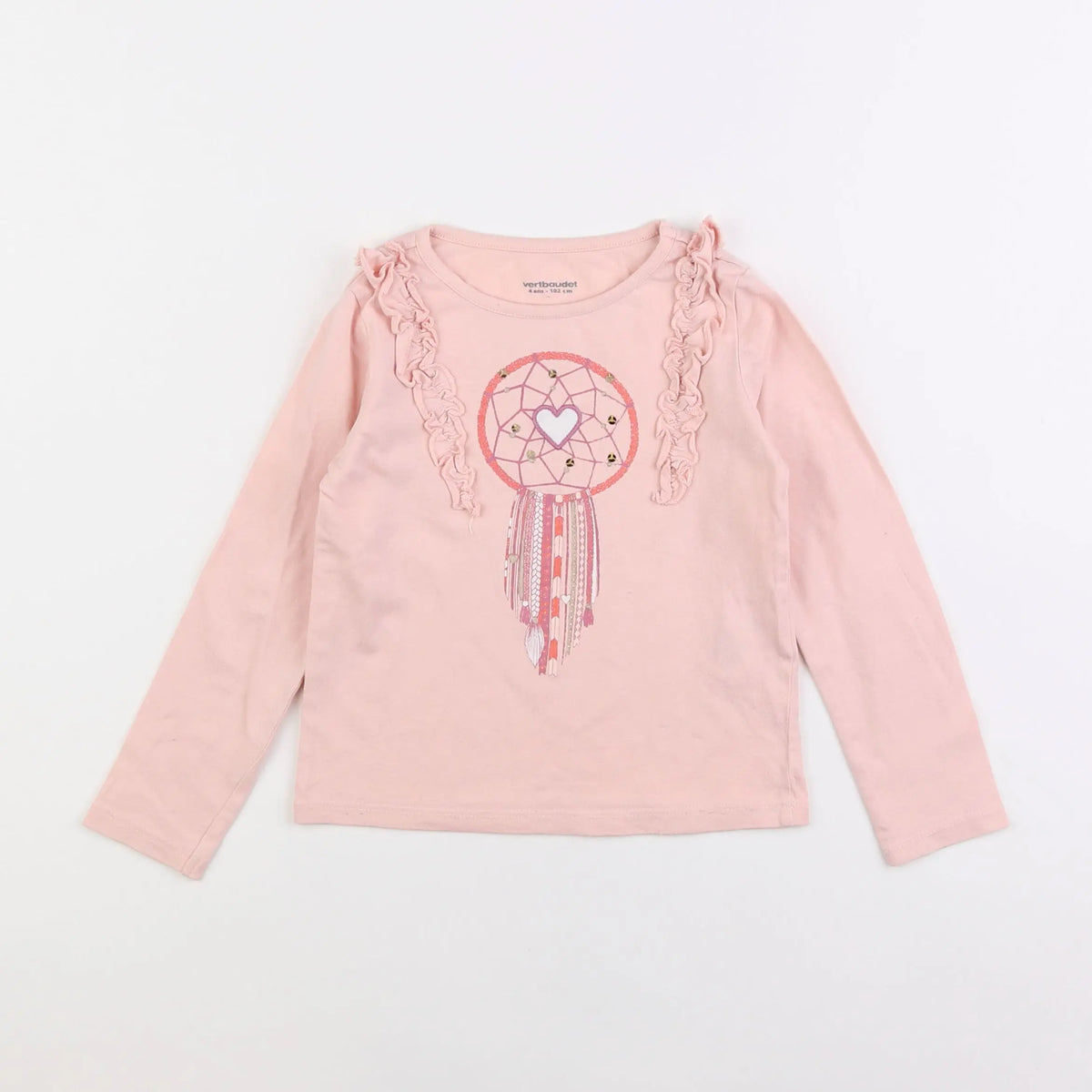 Vertbaudet - tee-shirt rose - 4 ans