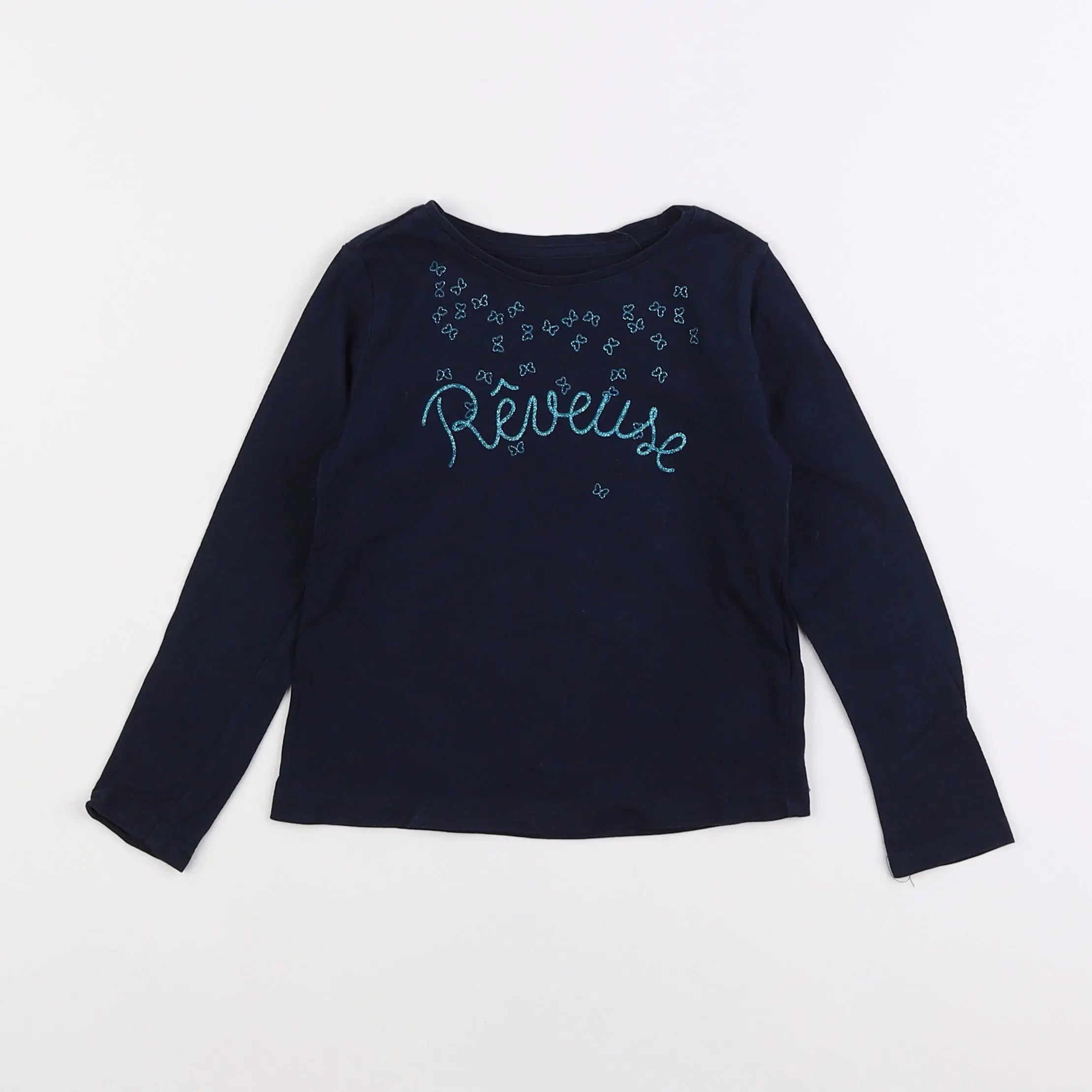 Vertbaudet - tee-shirt bleu - 4 ans