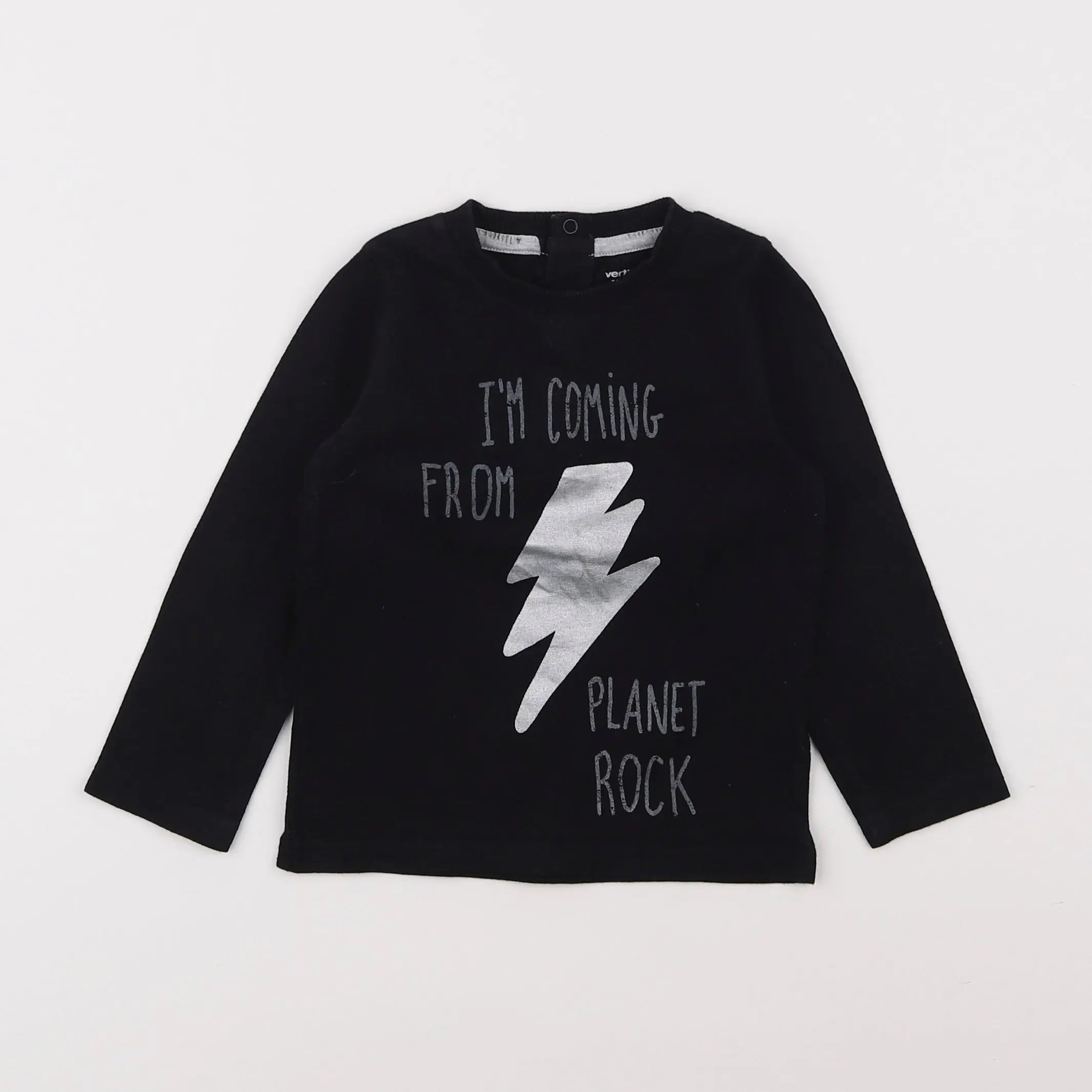 Vertbaudet - tee-shirt noir - 18 mois