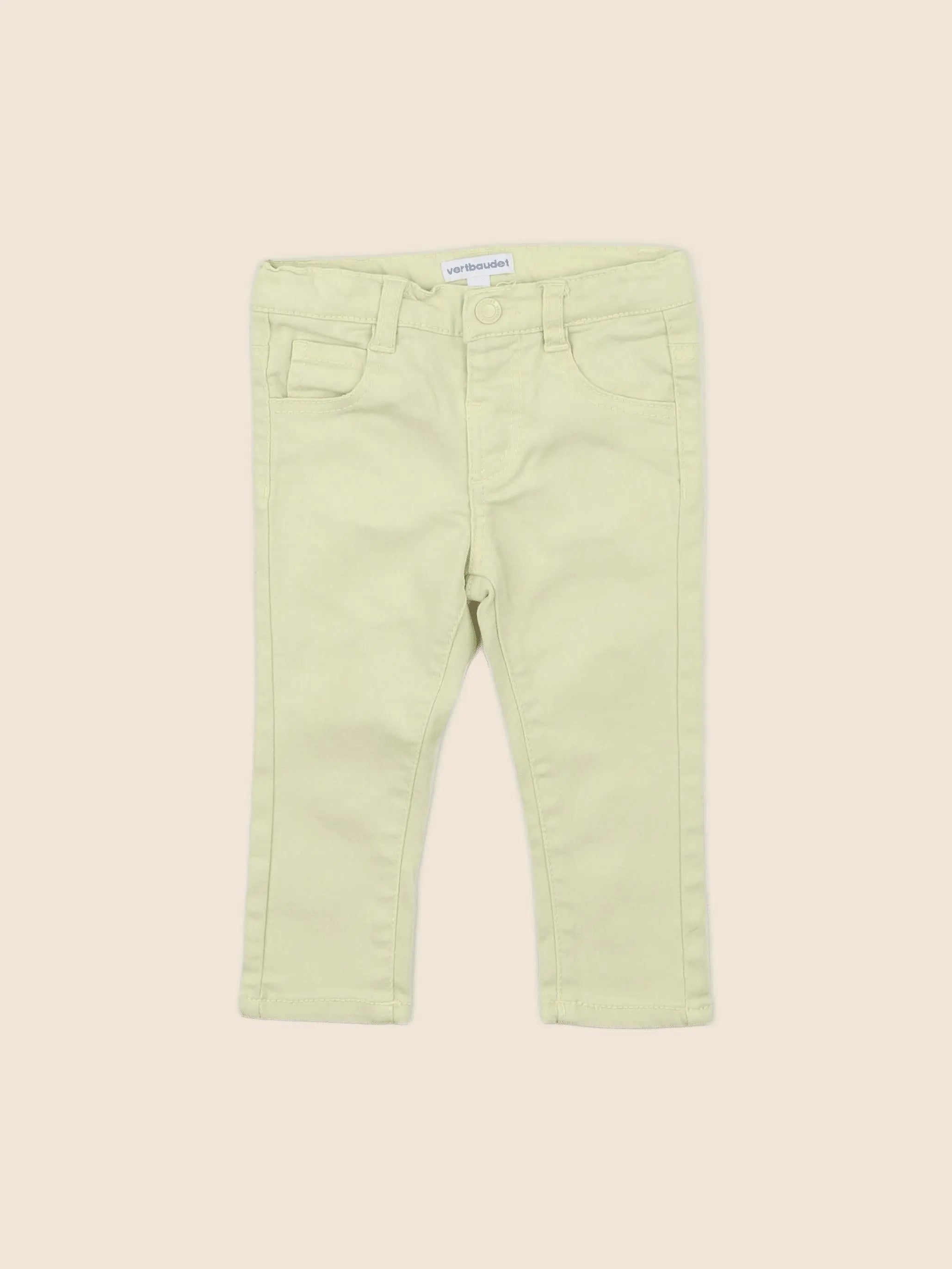 Vertbaudet - pantalon jaune - 18 mois