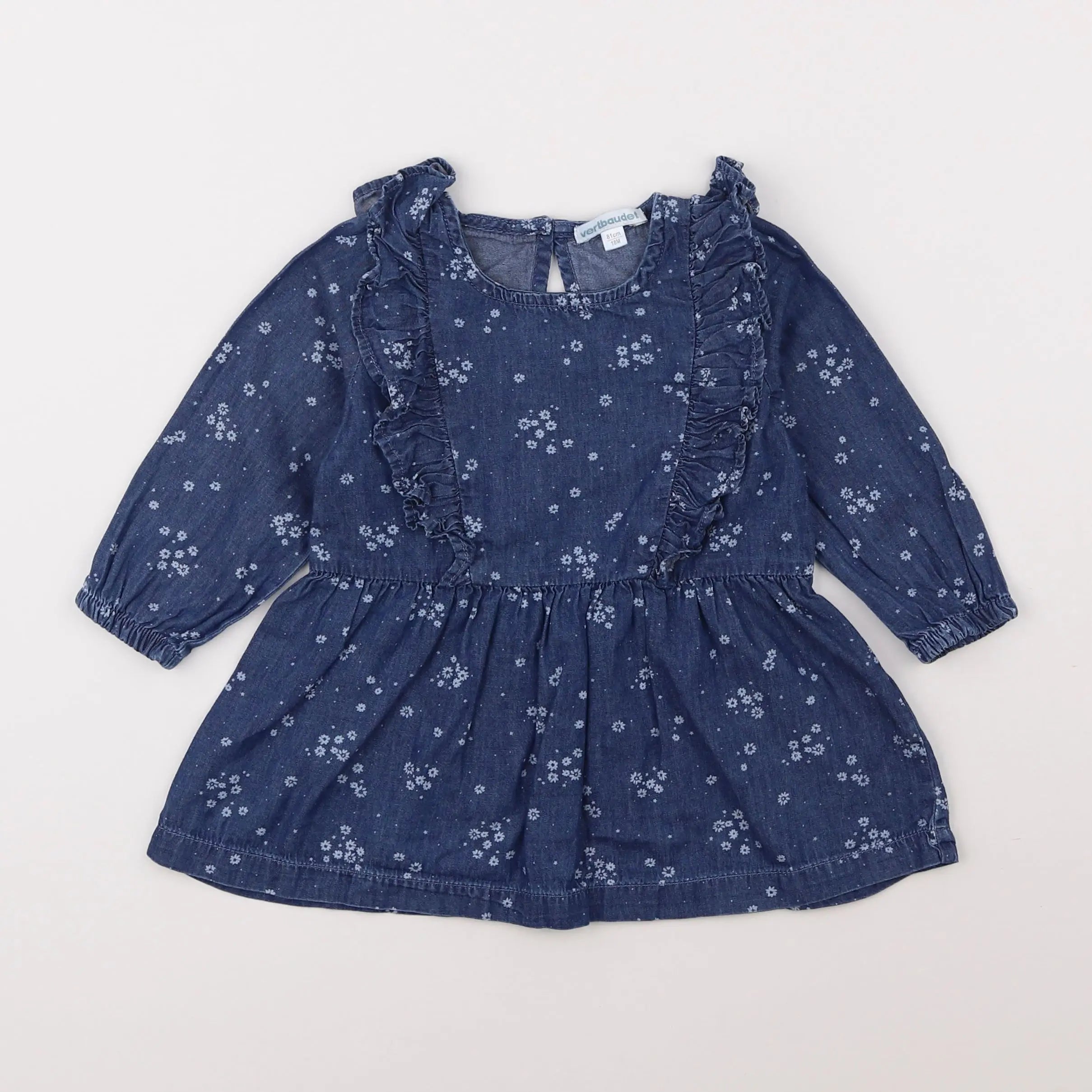 Vertbaudet - robe bleu - 18 mois