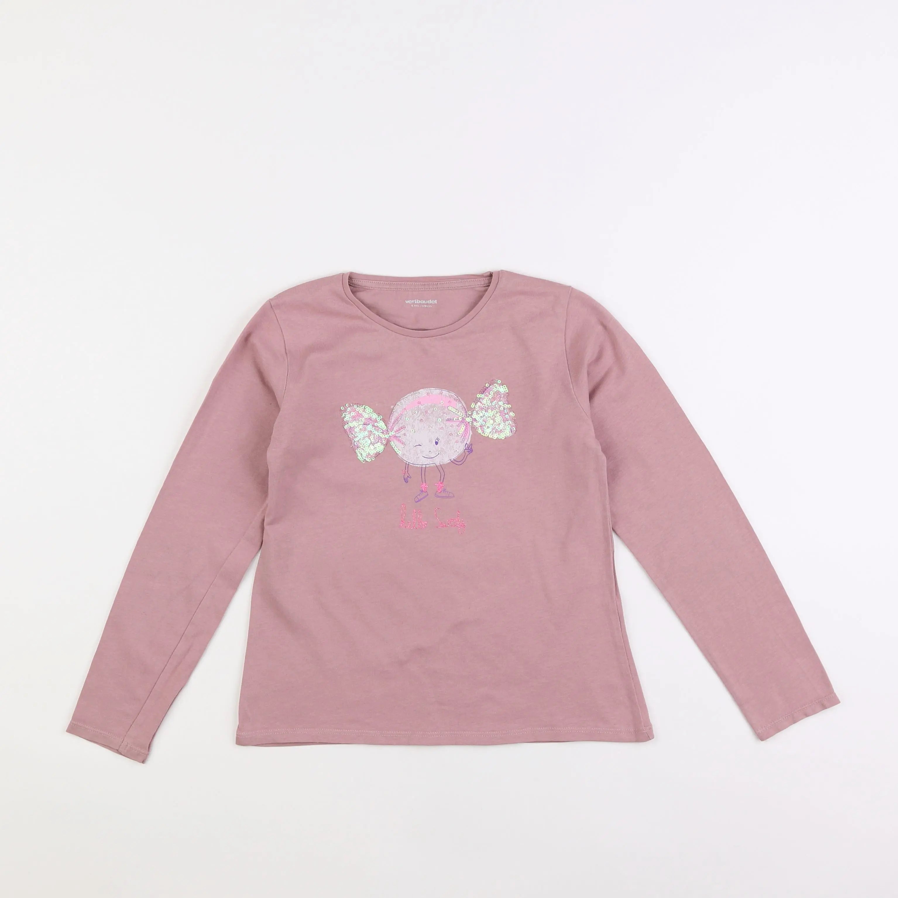 Vertbaudet - tee-shirt rose - 8 ans