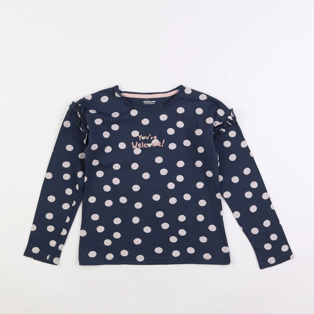 Vertbaudet - tee-shirt bleu - 8 ans