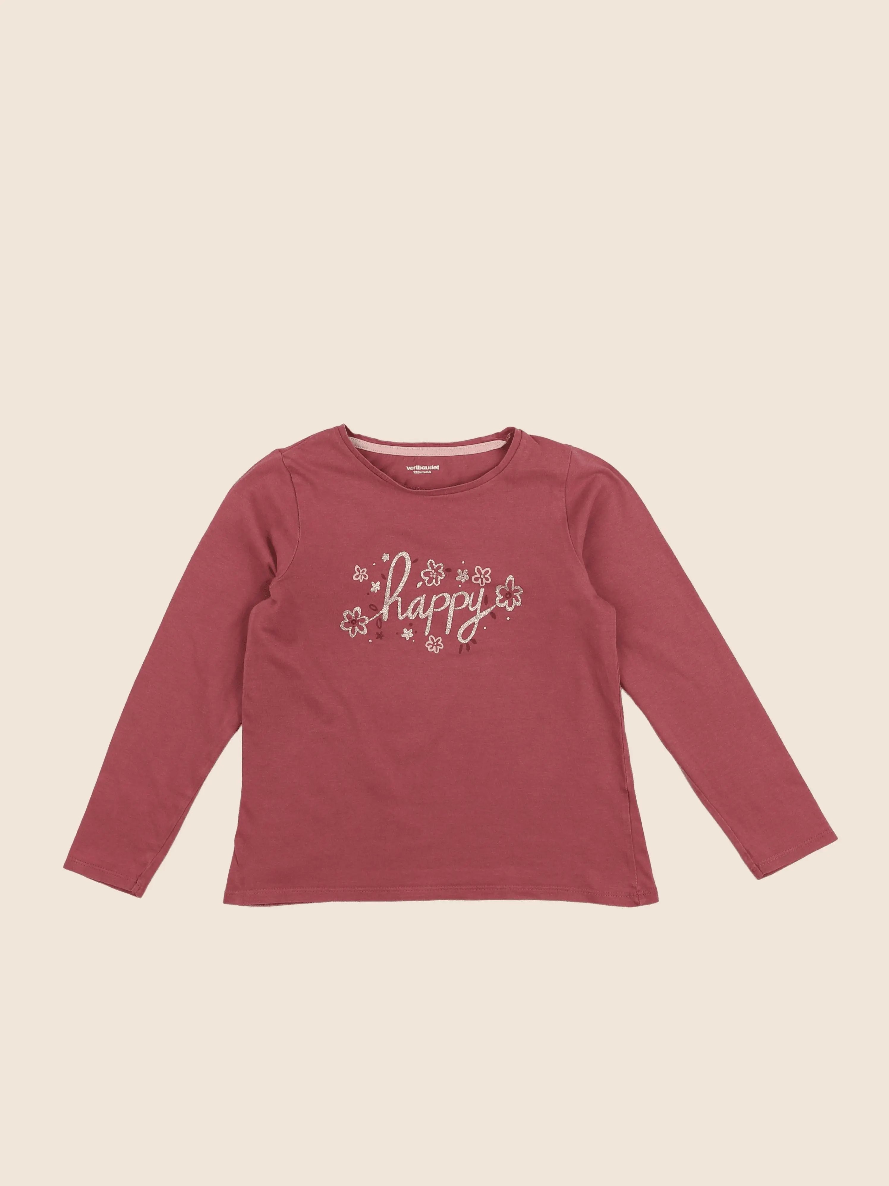 Vertbaudet - tee-shirt rose - 8 ans