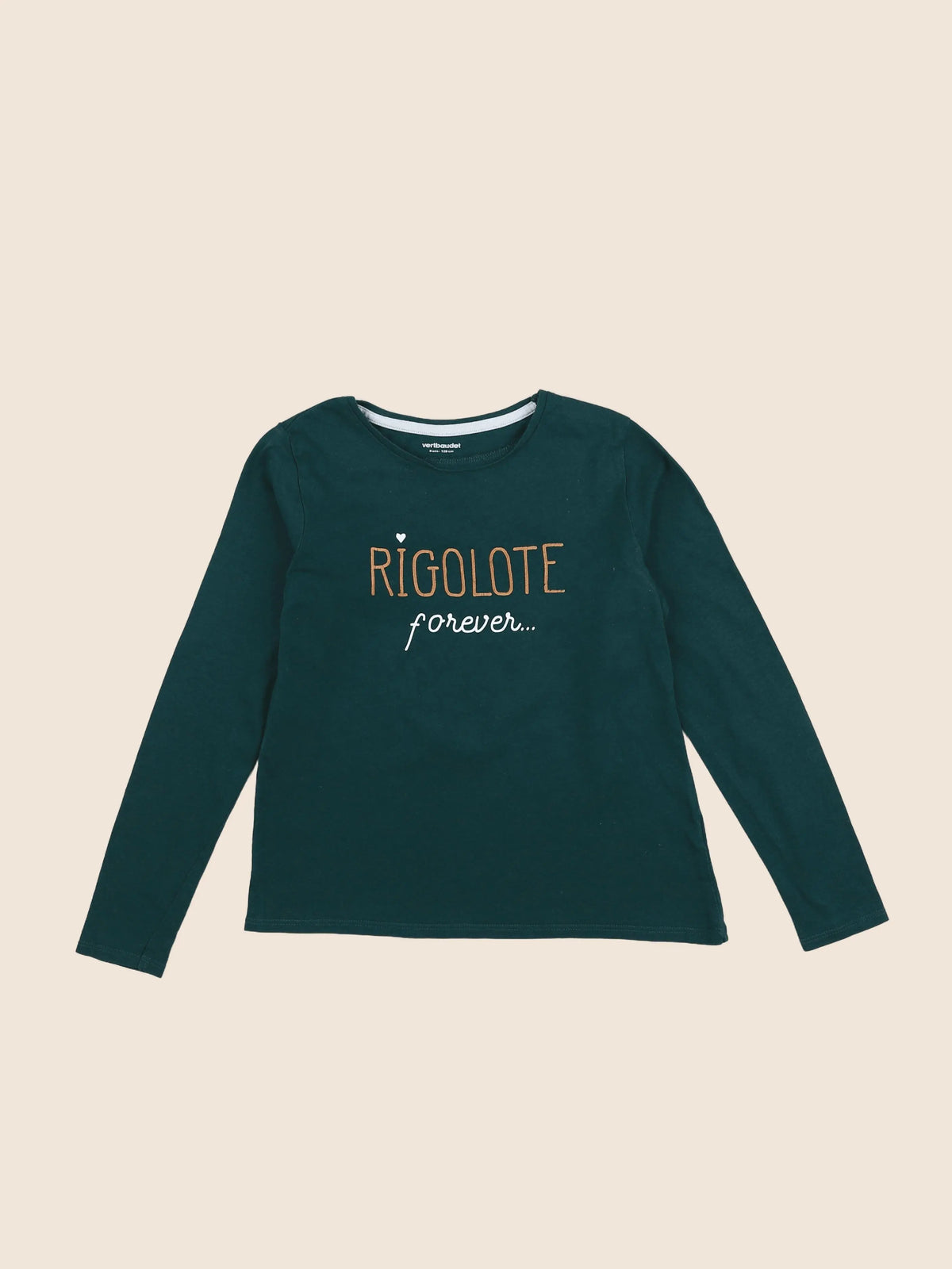 Vertbaudet - tee-shirt vert - 8 ans