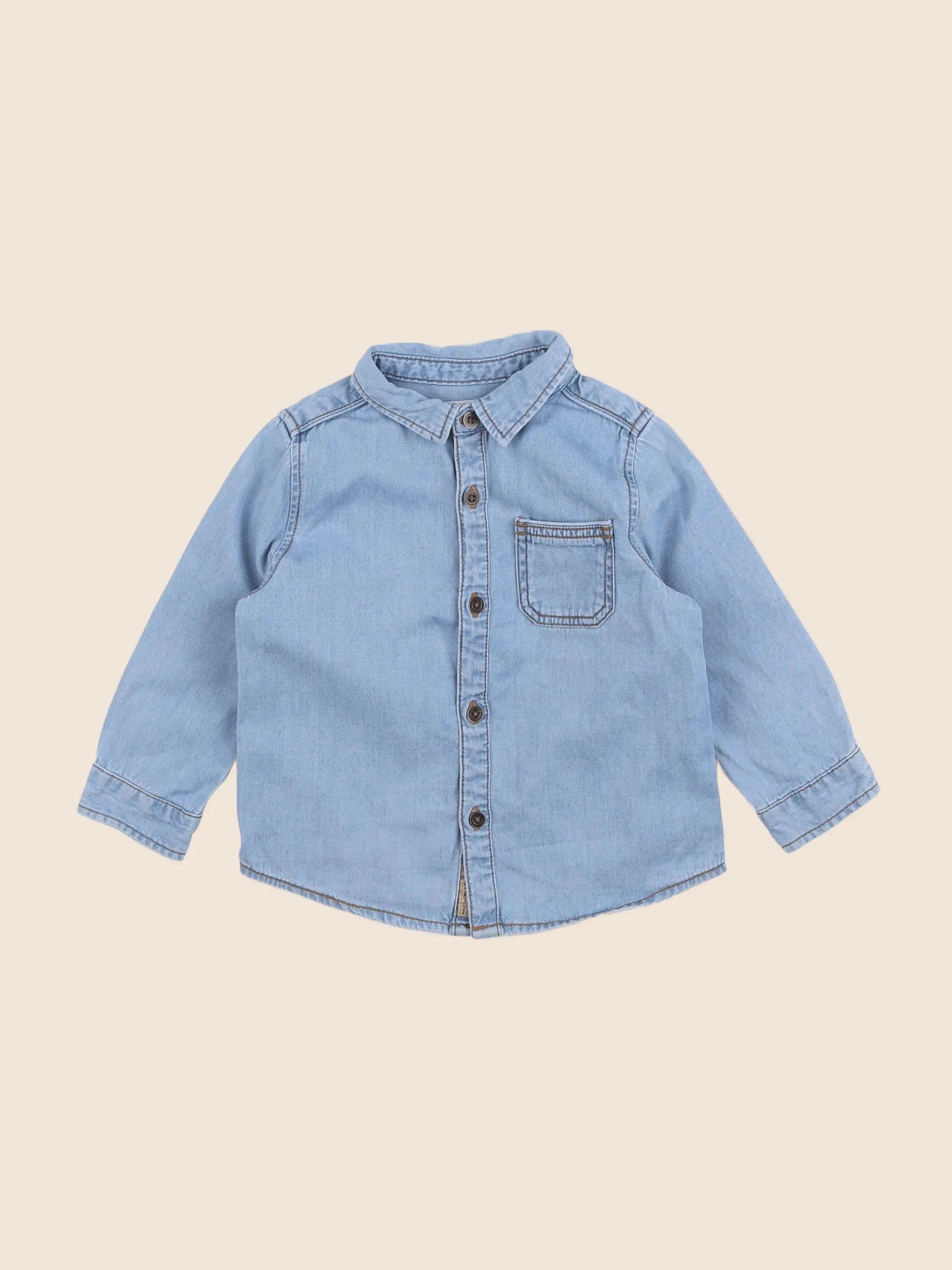 Zara - chemise bleu - 9/12 mois