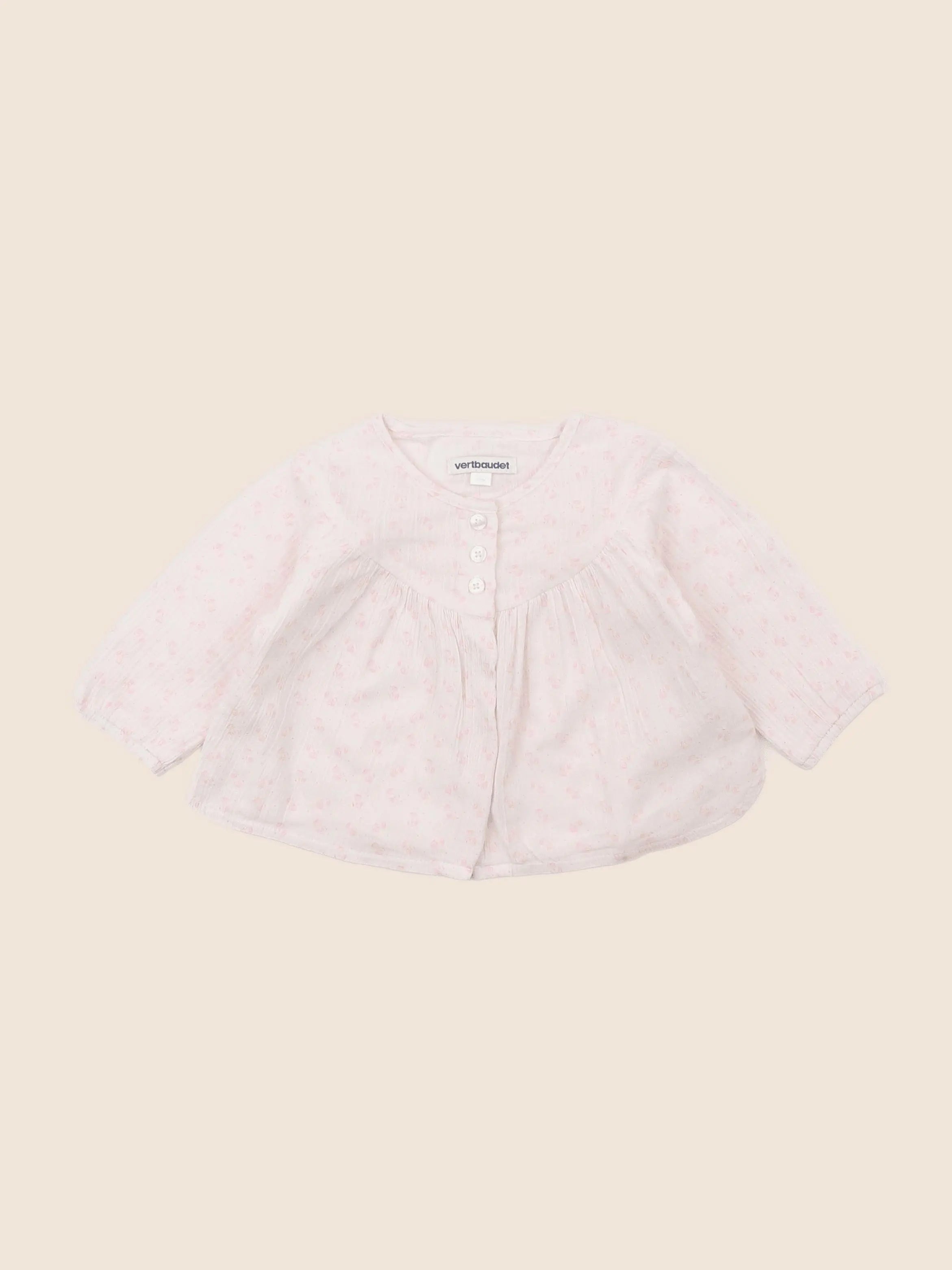 Vertbaudet - blouse rose - 6 mois