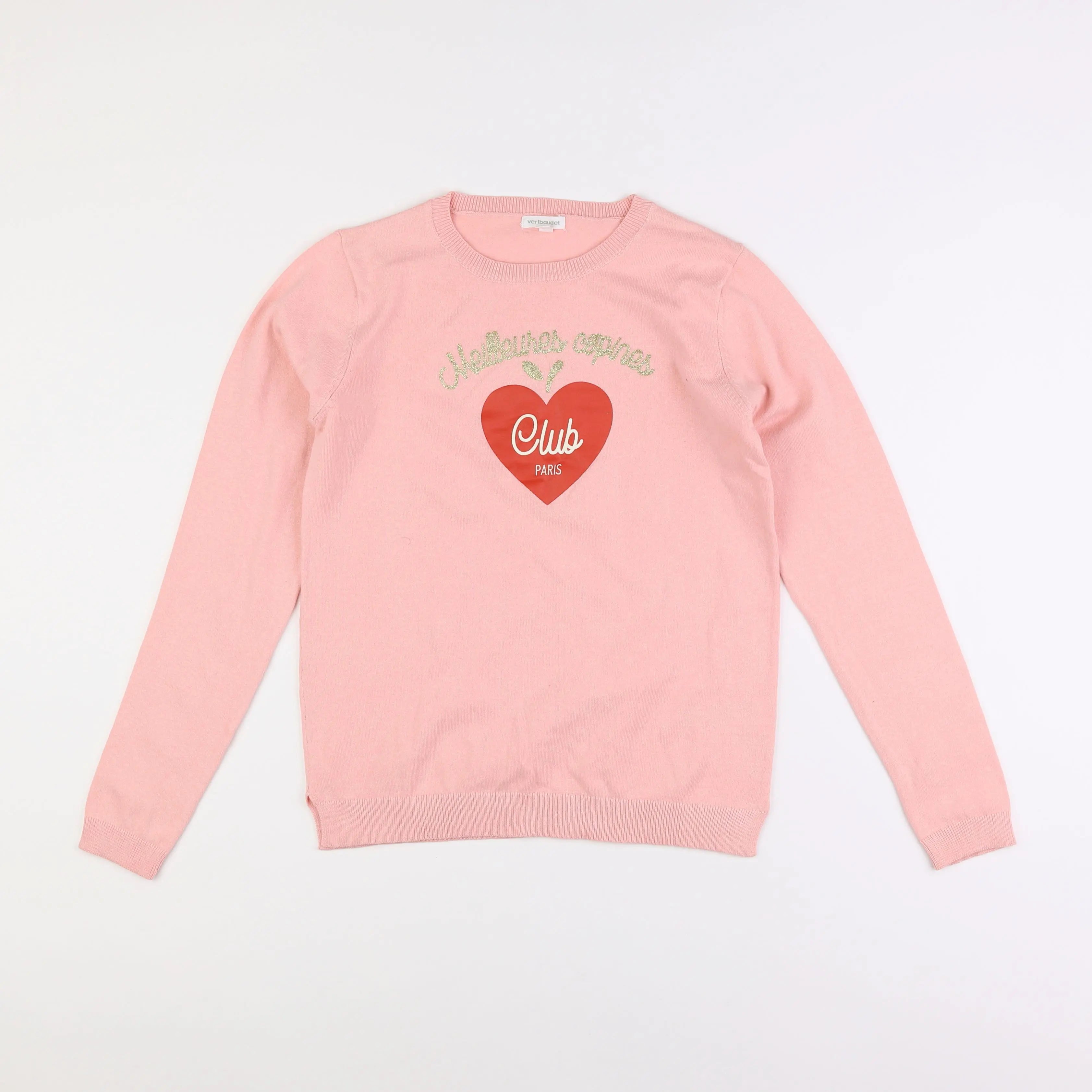Vertbaudet - pull rose - 12 ans