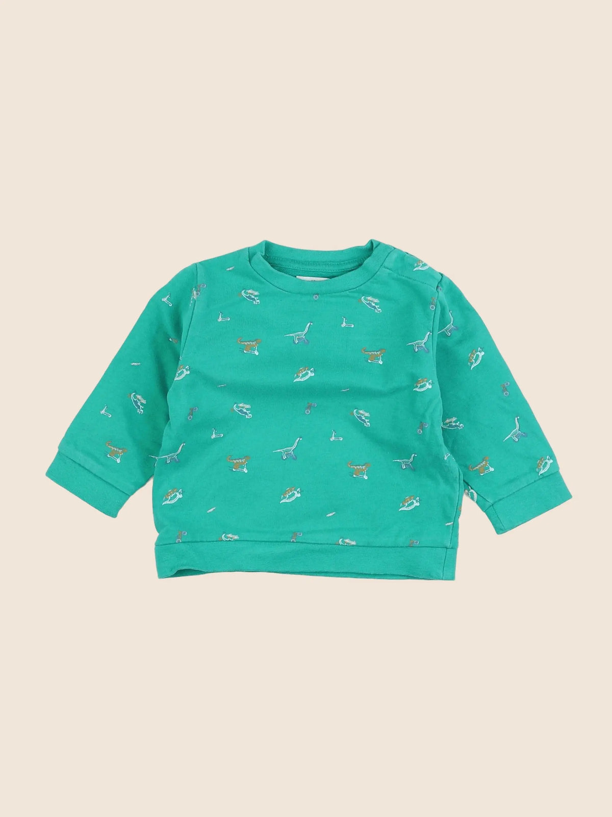 Vertbaudet - sweat vert - 12 mois