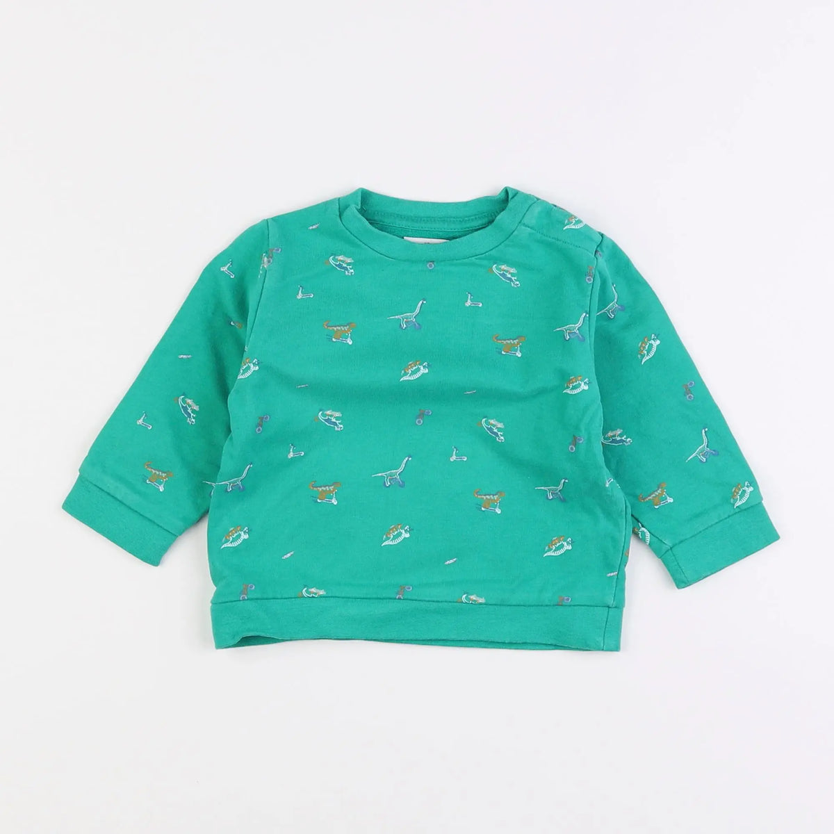 Vertbaudet - sweat vert - 12 mois