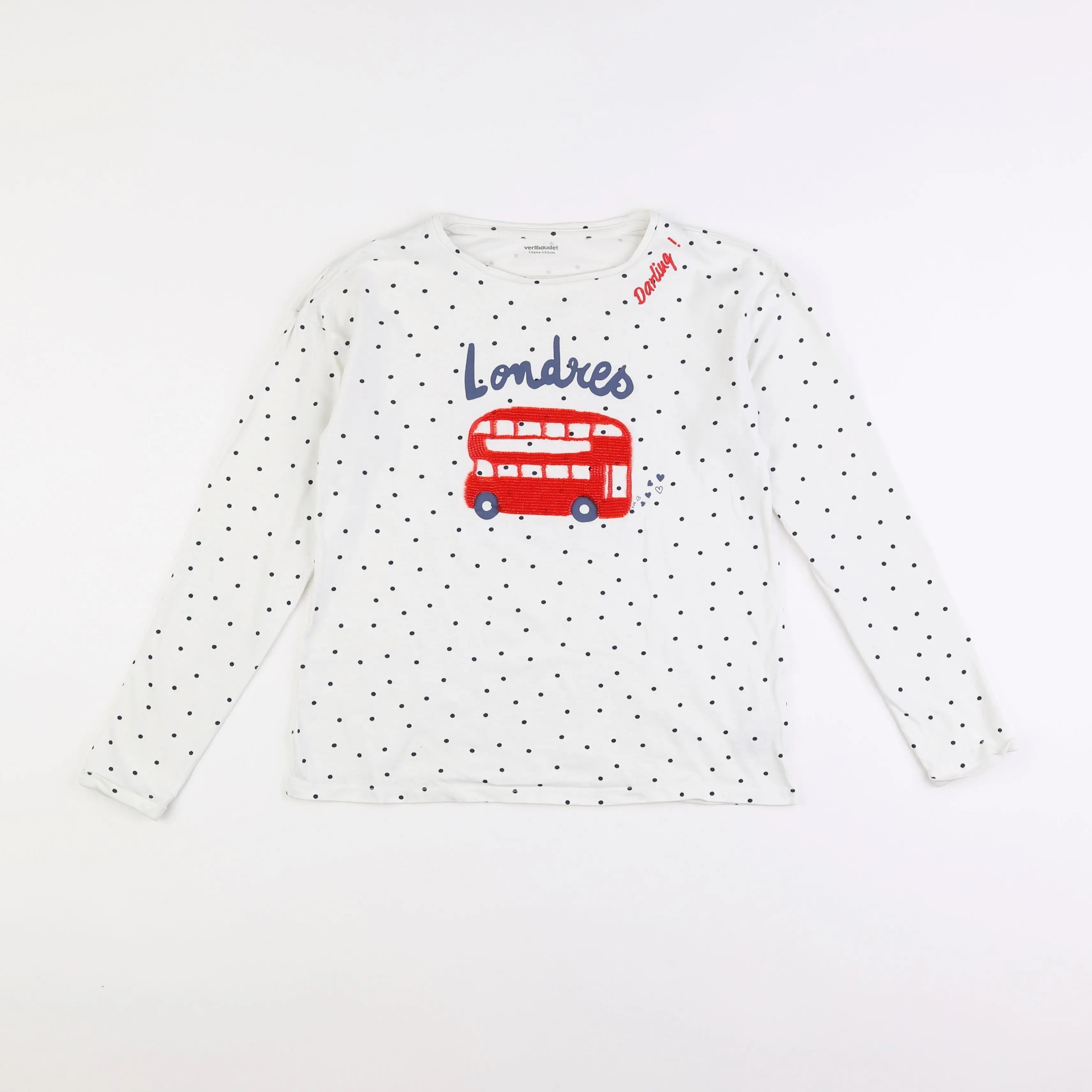 Vertbaudet - tee-shirt blanc - 12 ans