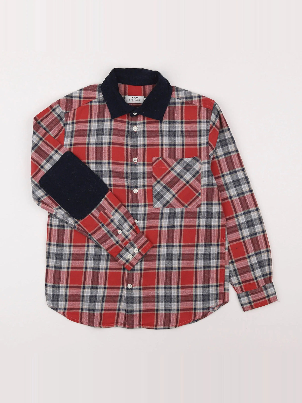 Cyrillus - chemise rouge - 10 ans