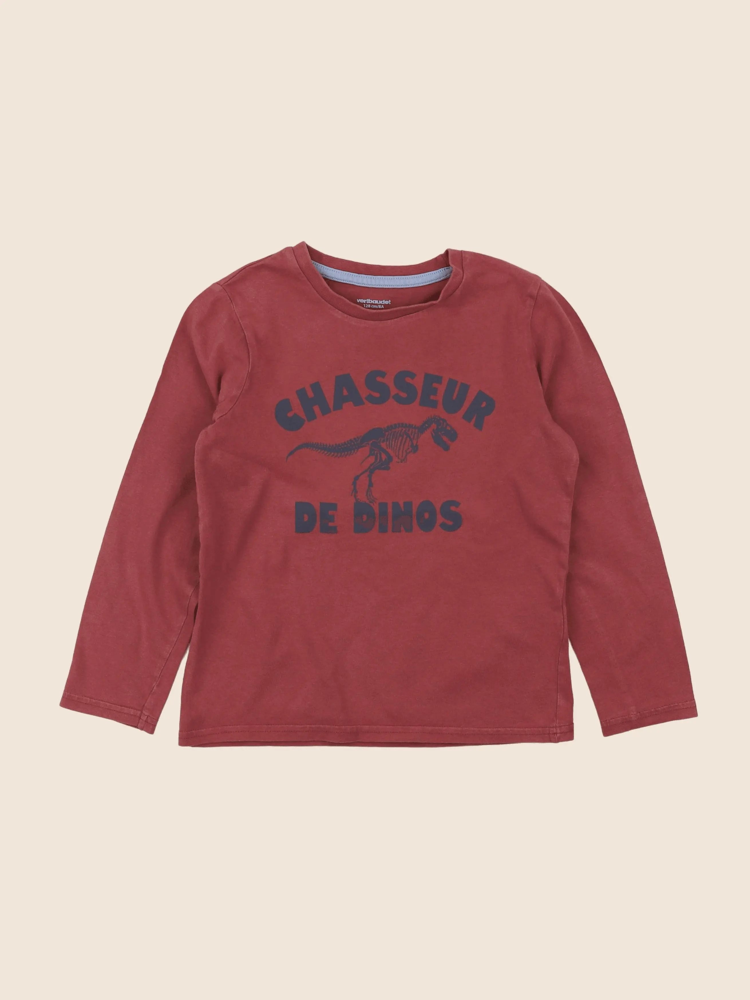 Vertbaudet - tee-shirt rouge - 8 ans