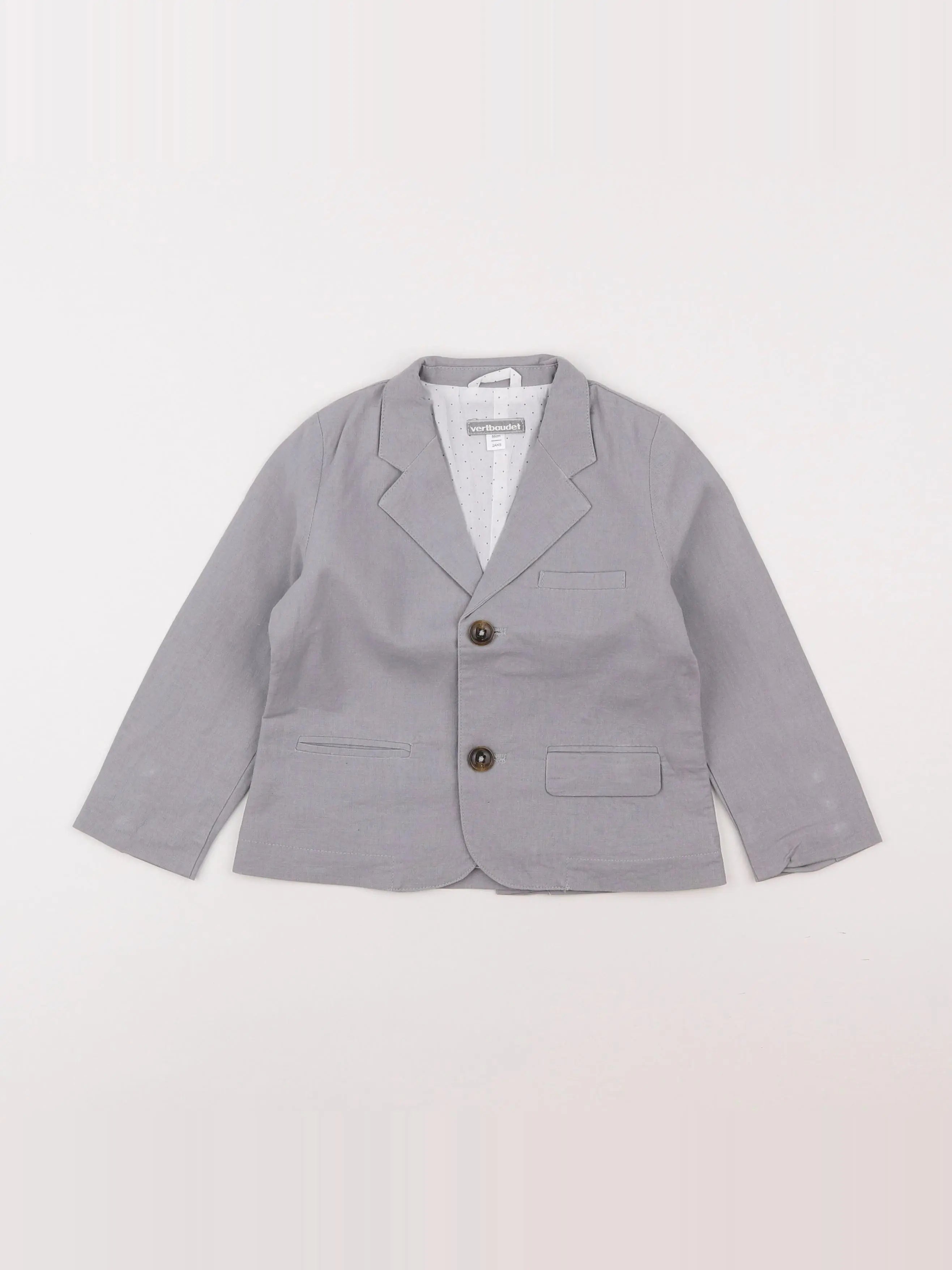Vertbaudet - veste gris - 2 ans