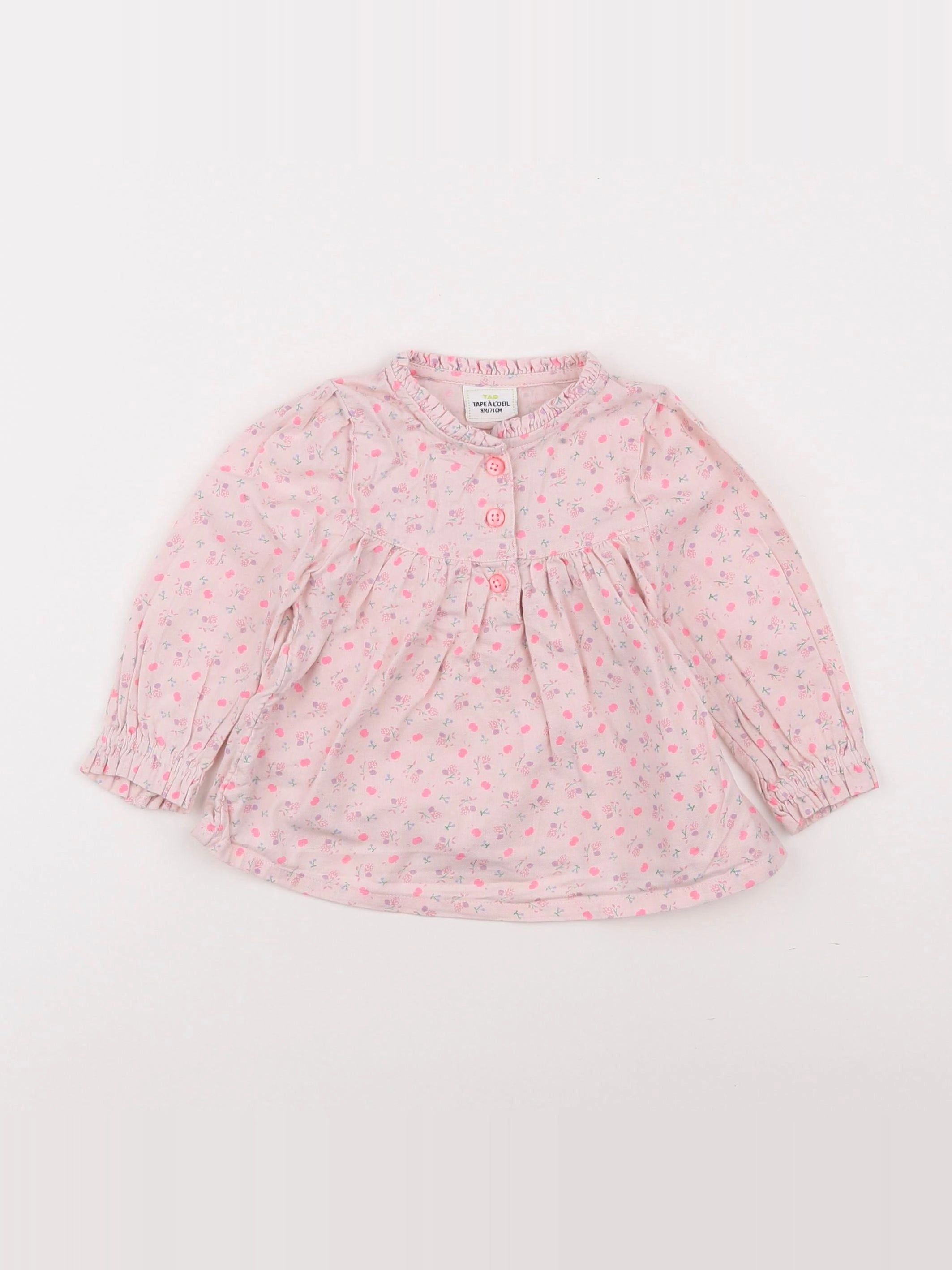 Tape à l'oeil - blouse rose - 9 mois