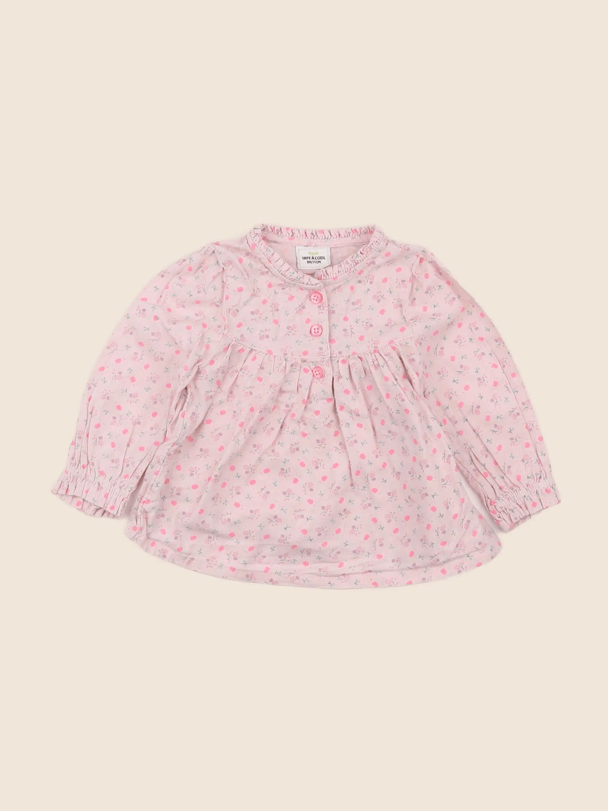 Tape à l'oeil - blouse rose - 9 mois