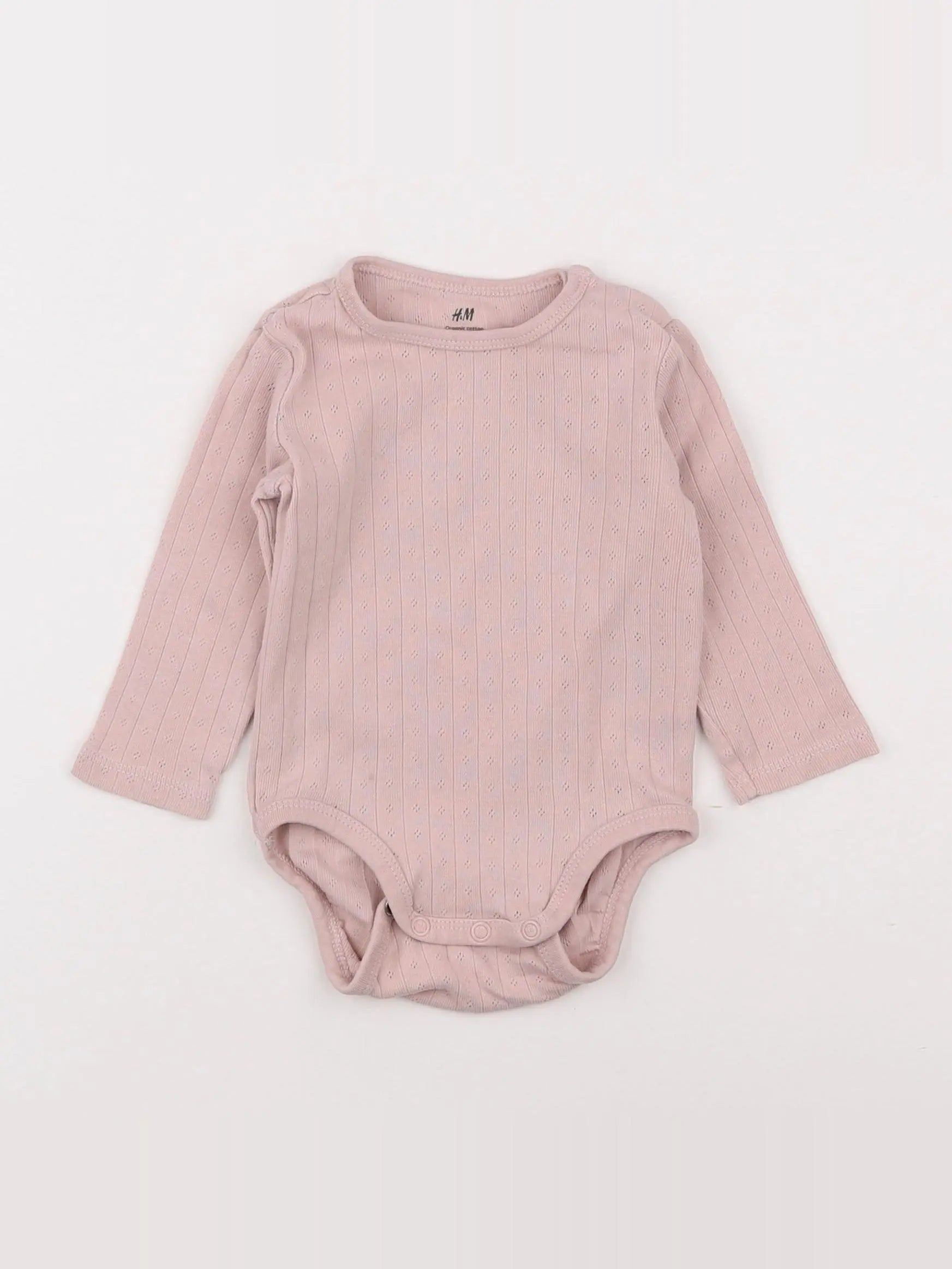 H&M - body rose - 6 mois