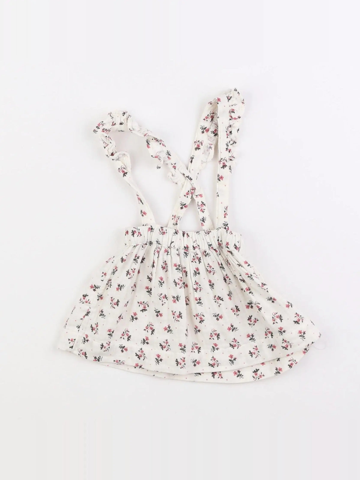 Vertbaudet - jupe blanc, rose - 3 mois