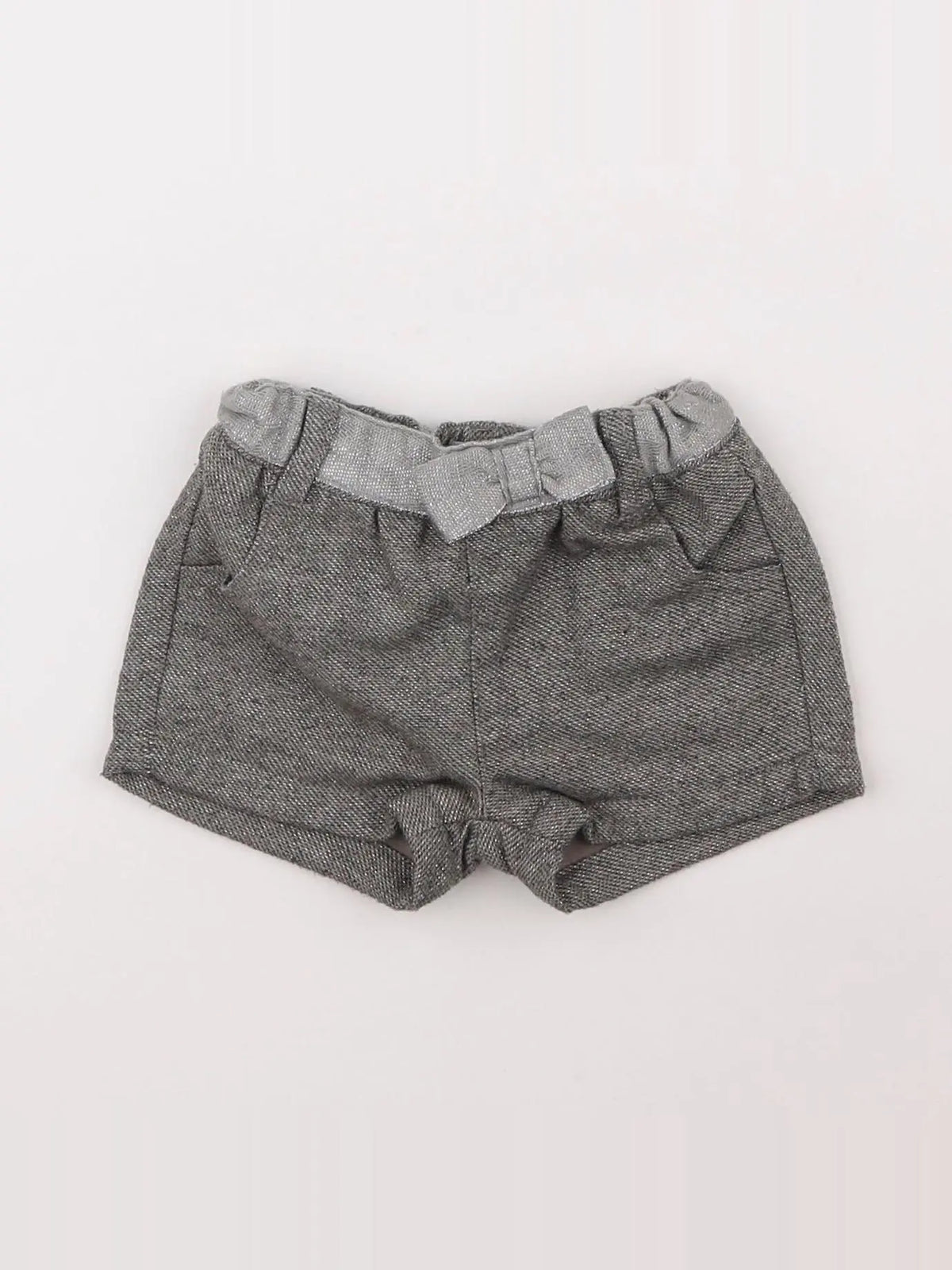 Vertbaudet - short gris, argent - 3 mois